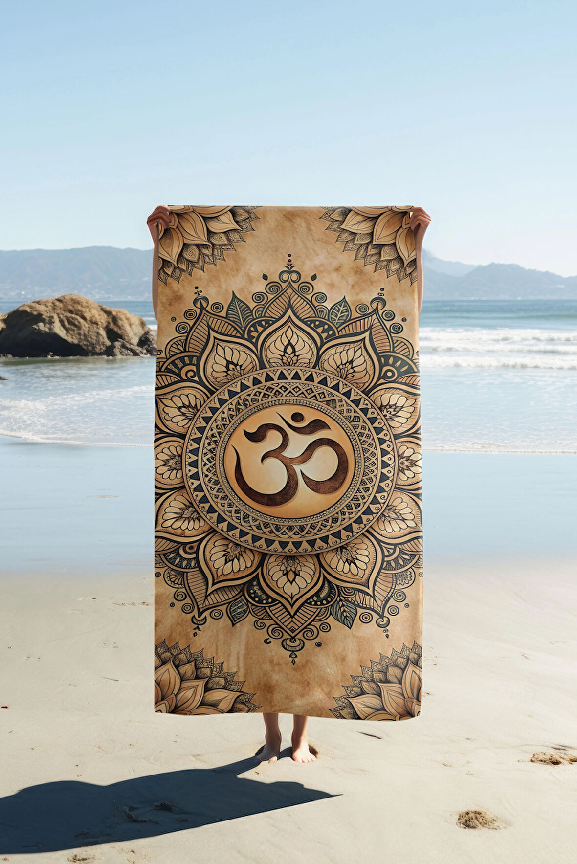 Dijital Baskı Plaj Deniz Havlusu Modern Desenli Peştamal (80X160 cm) HVL0063