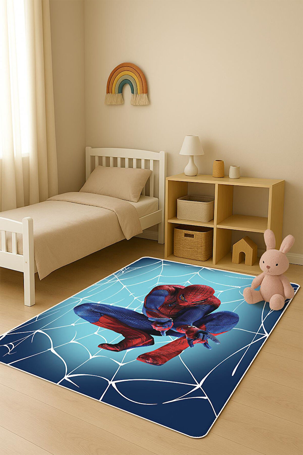  Parlak Kadife Kumaş Dijital Baskı Dot Kaymaz Tabanlı Çocuk ve Genç Odası Halısı H1012