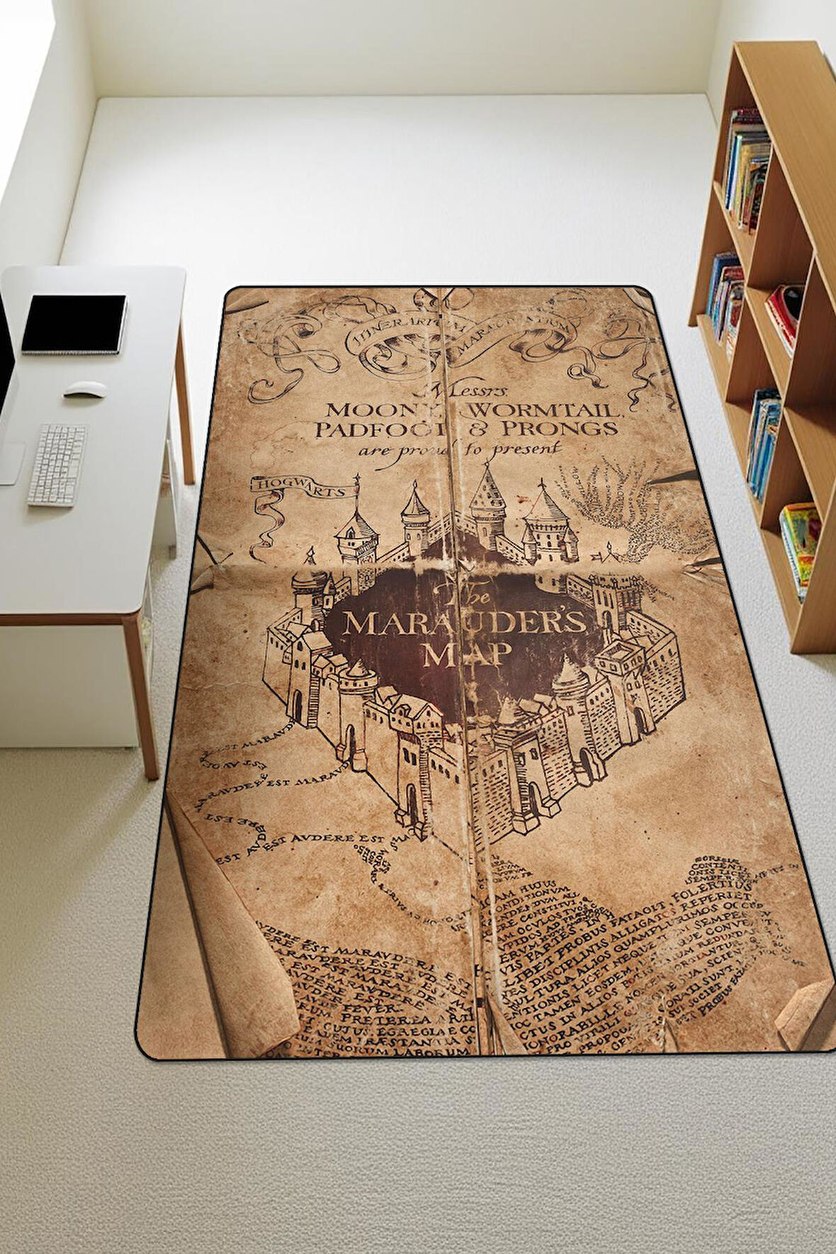  Parlak Kadife Kumaş Dijital Baskı Dot Kaymaz Tabanlı Çocuk ve Genç Odası Halısı H1037