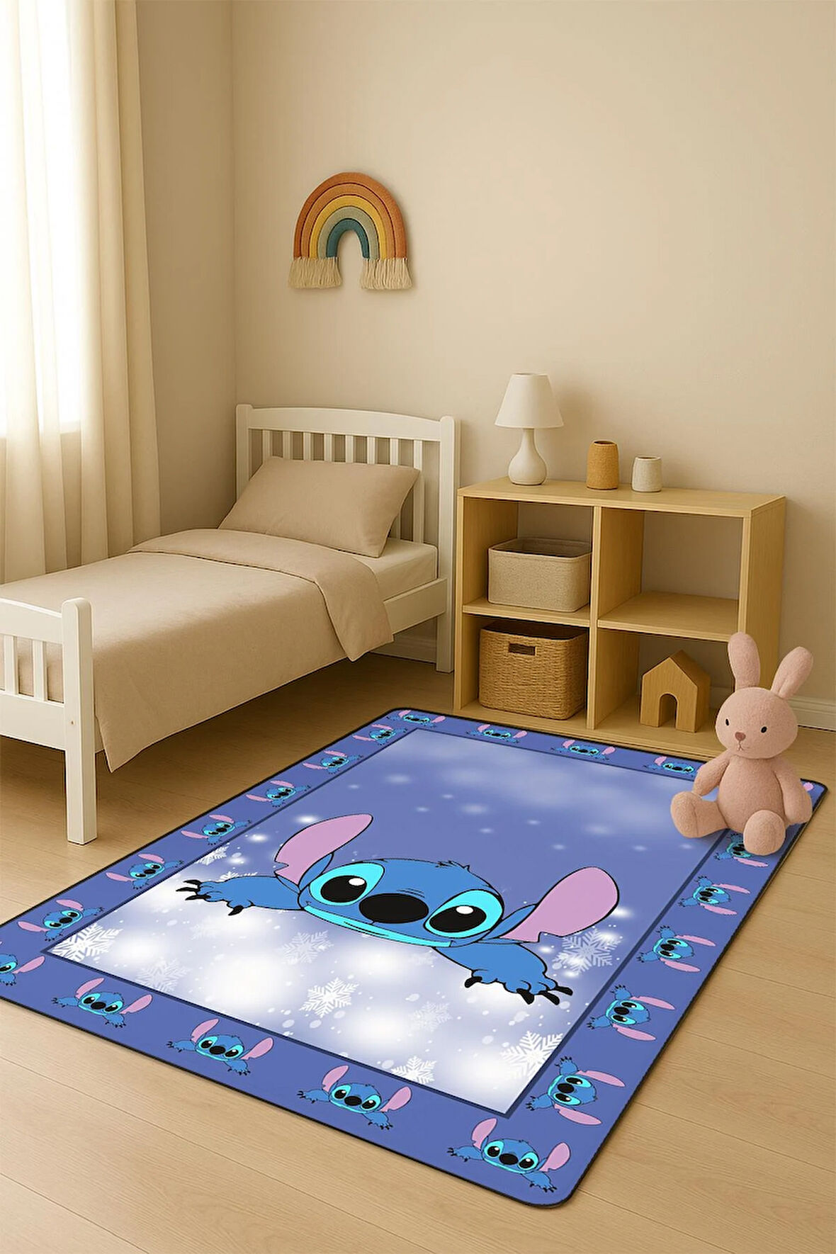  Parlak Kadife Kumaş Dijital Baskı Dot Kaymaz Tabanlı Çocuk ve Genç Odası Halısı H0989