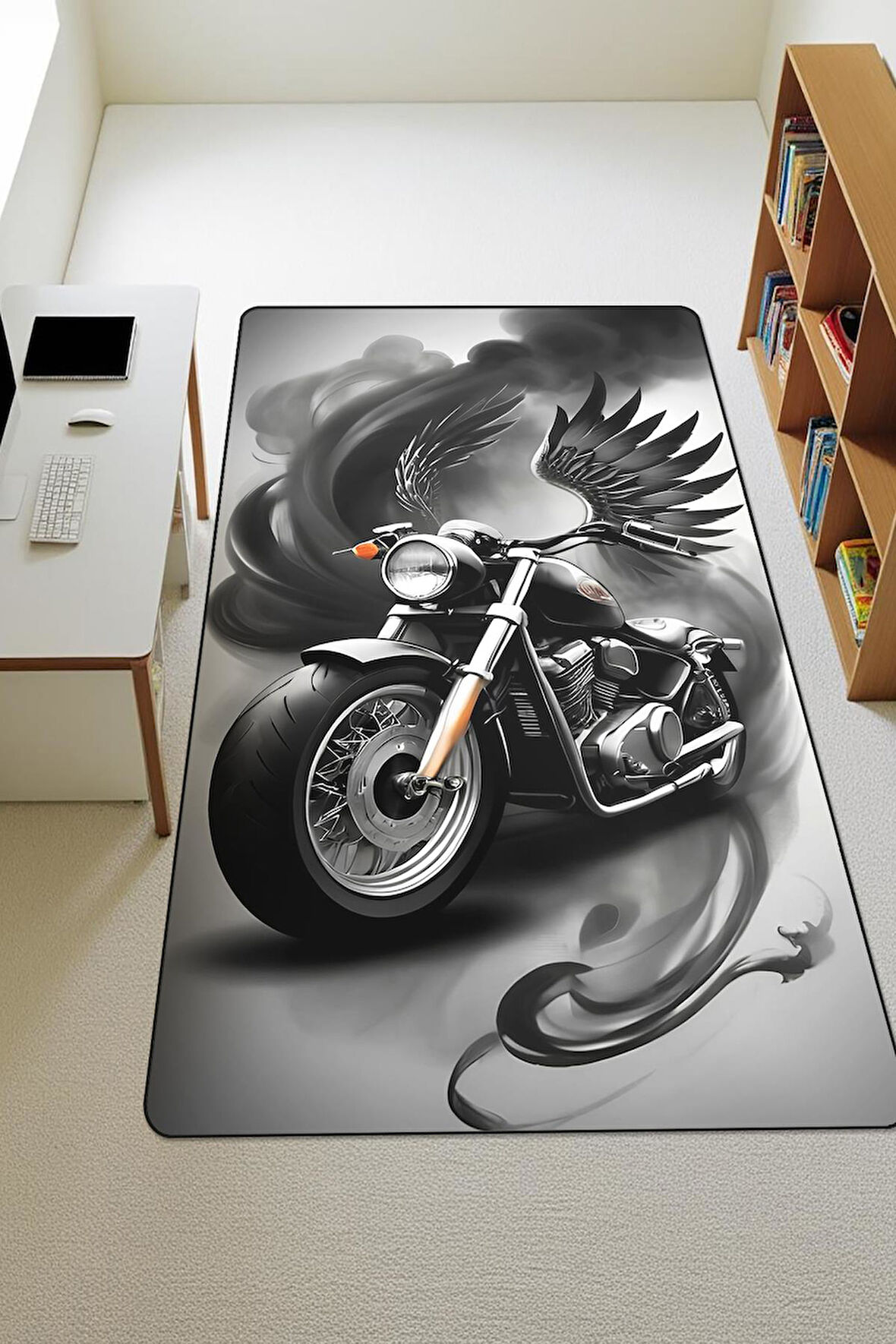  Parlak Kadife Kumaş Dijital Baskı Dot Kaymaz Tabanlı Çocuk ve Genç Odası Halısı H0669