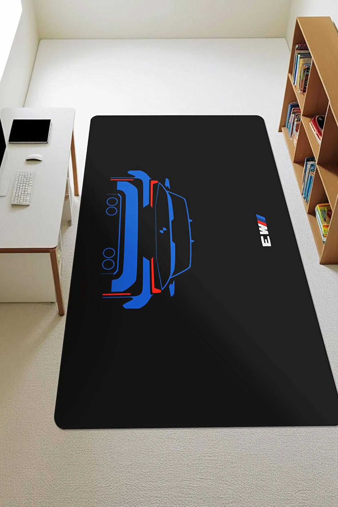  Parlak Kadife Kumaş Dijital Baskı Dot Kaymaz Tabanlı Çocuk ve Genç Odası Halısı H0671