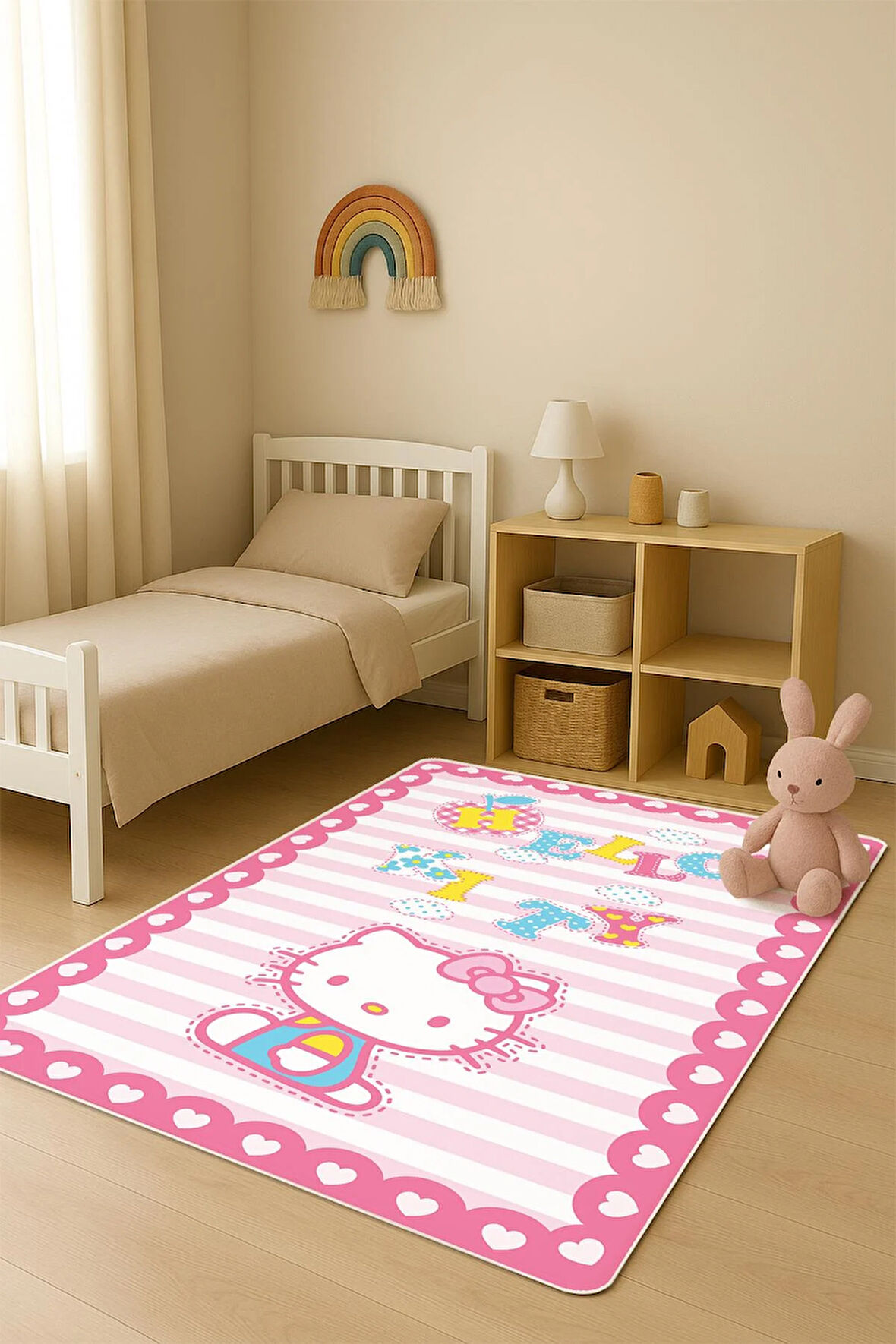  Parlak Kadife Kumaş Dijital Baskı Dot Kaymaz Tabanlı Çocuk ve Genç Odası Halısı H0598