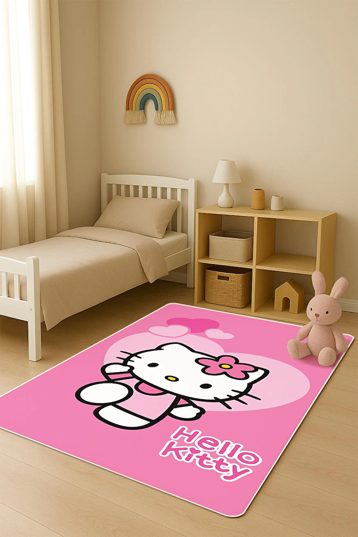  Parlak Kadife Kumaş Dijital Baskı Dot Kaymaz Tabanlı Çocuk ve Genç Odası Halısı H0594