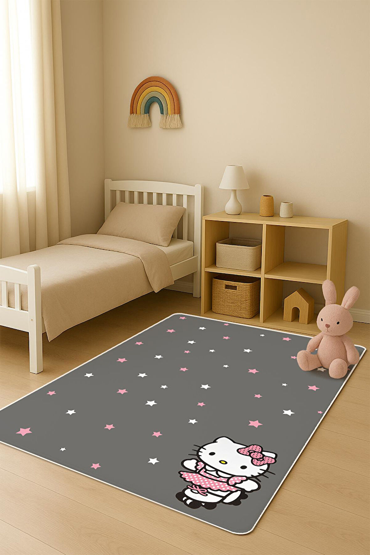  Parlak Kadife Kumaş Dijital Baskı Dot Kaymaz Tabanlı Çocuk ve Genç Odası Halısı H0595