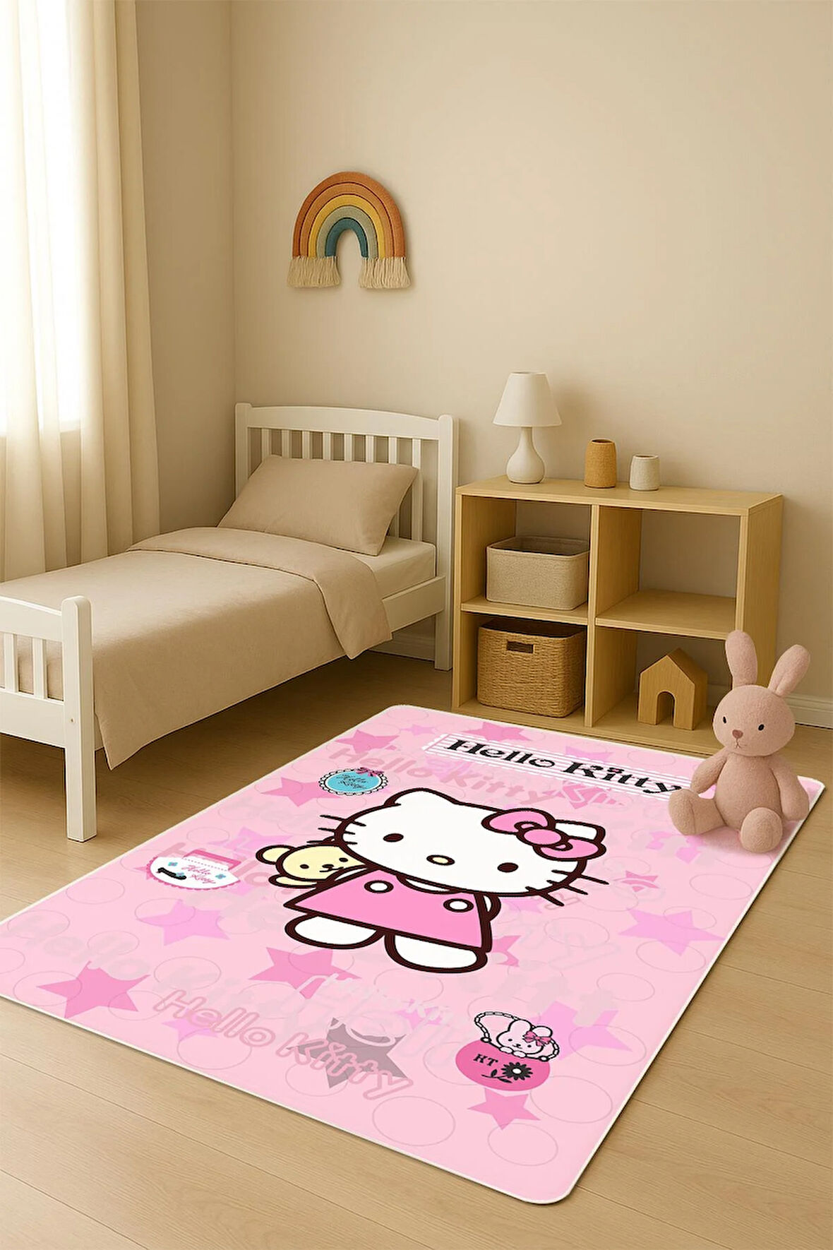  Parlak Kadife Kumaş Dijital Baskı Dot Kaymaz Tabanlı Çocuk ve Genç Odası Halısı H0597