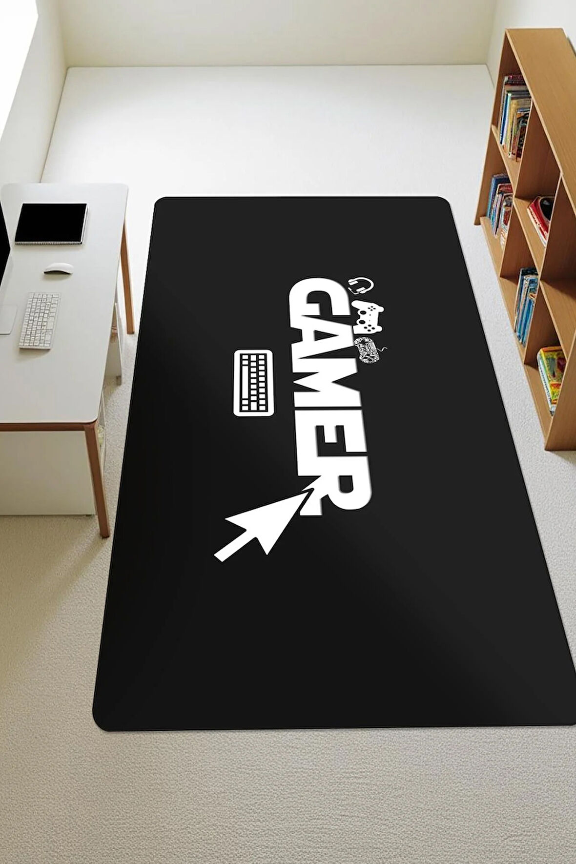  Parlak Kadife Kumaş Dijital Baskı Dot Kaymaz Tabanlı Çocuk ve Genç Odası Halısı H0511