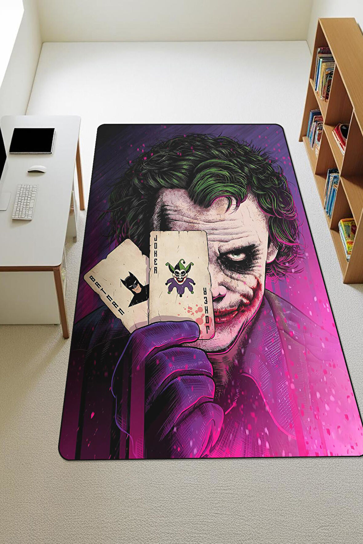  Parlak Kadife Kumaş Dijital Baskı Dot Kaymaz Tabanlı Çocuk ve Genç Odası Halısı H0525