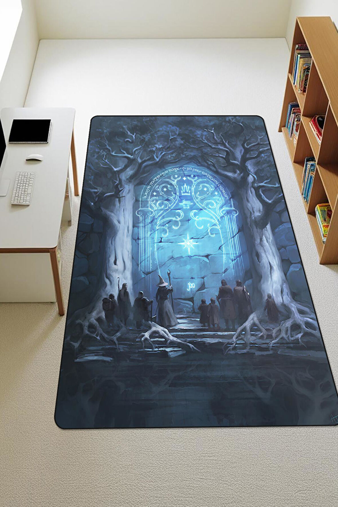  Parlak Kadife Kumaş Dijital Baskı Dot Kaymaz Tabanlı Çocuk ve Genç Odası Halısı H0537