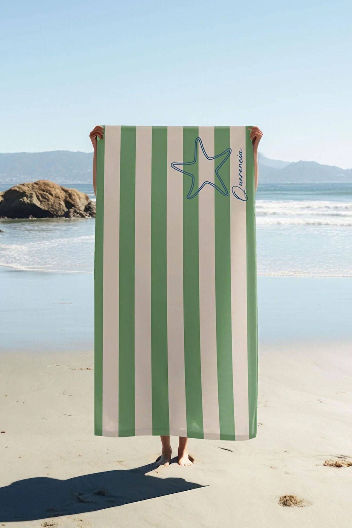 Dijital Baskı Plaj Deniz Havlusu Renkli Çizgi Desenli Peştamal HVL0082