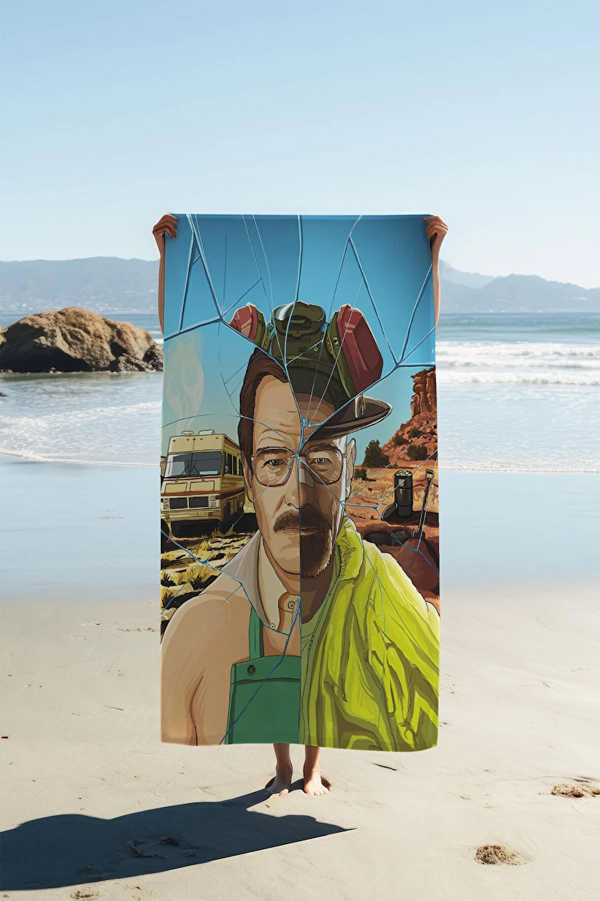 Dijital Baskı Plaj Deniz Havlusu Breaking Bad Desenli Peştamal HVL0028