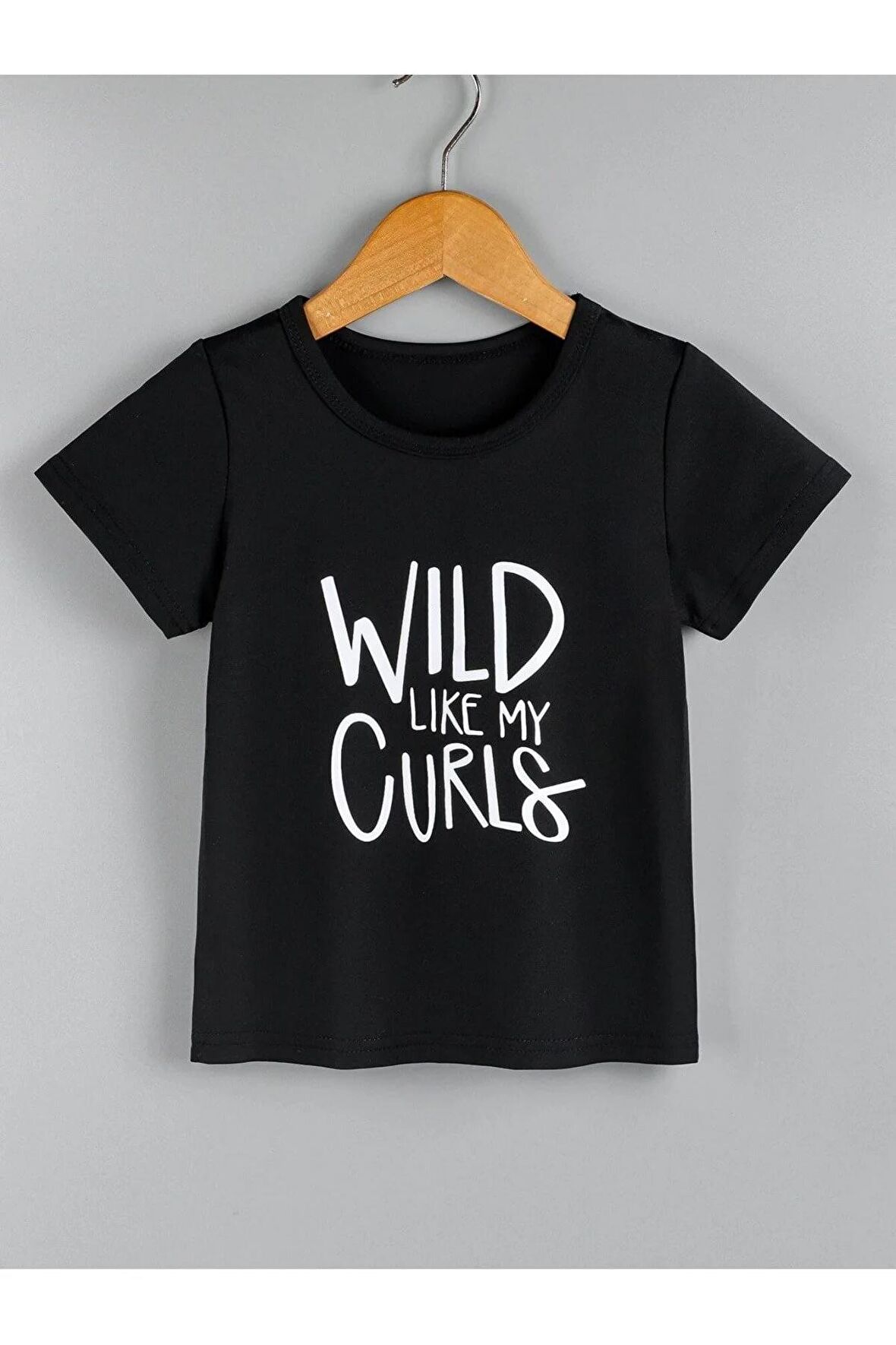 Unısex Rahat Kalıp Pamuklu Wıld Lıke Baskılı Çocuk T-shirt