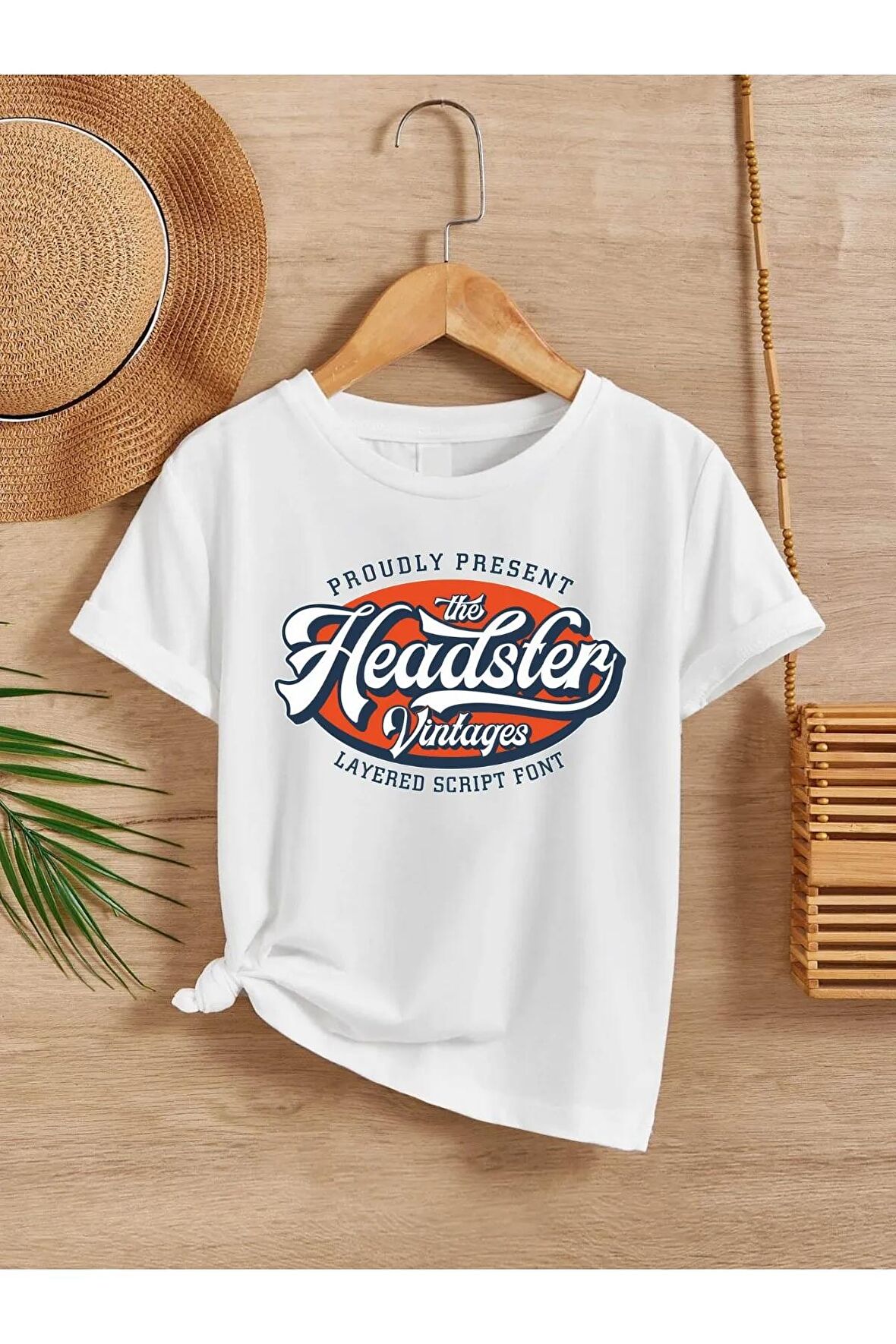 Ünisex Rahat Kalıp Pamuklu Baskılı Beyaz Çocuk T-shirt