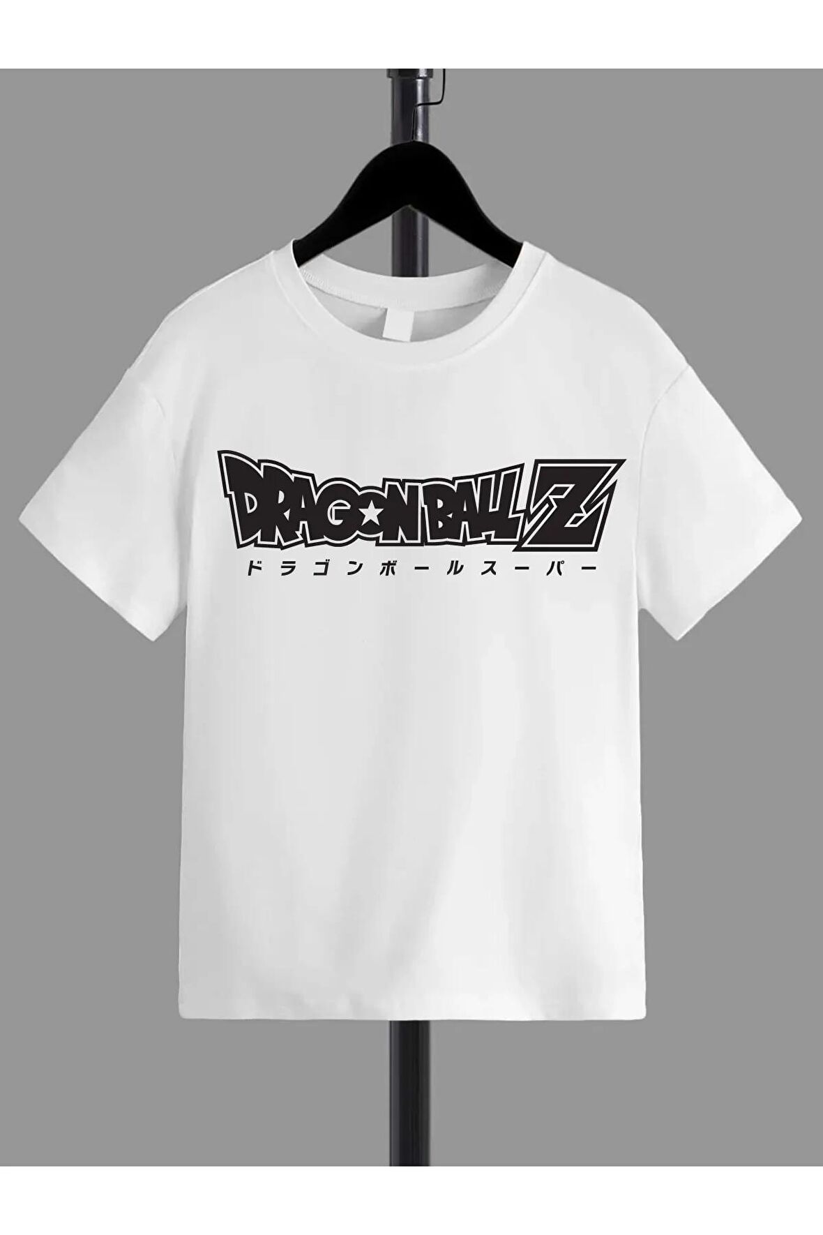 Ünisex Rahat Kalıp Pamuklu Baskılı Beyaz Çocuk T-shirt