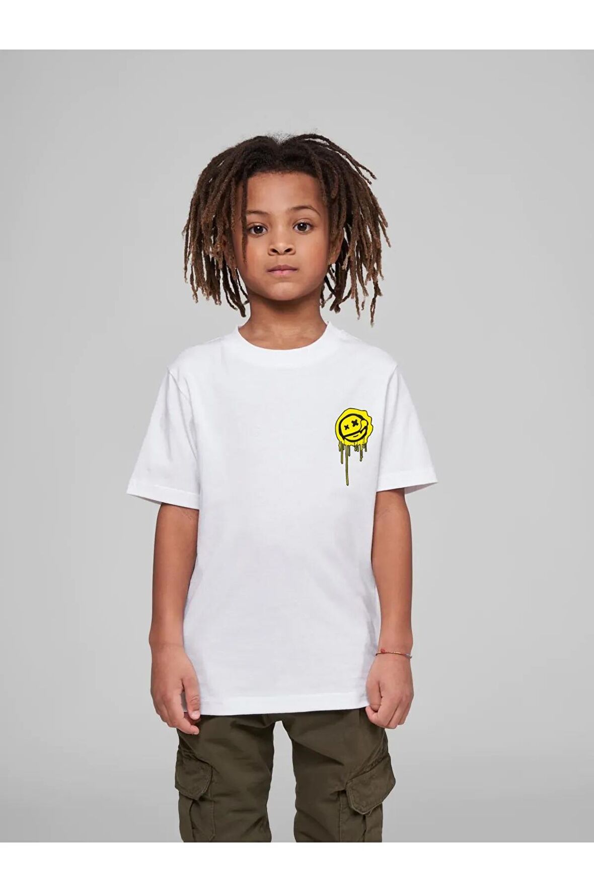 Çocuk Oversize Unisex Future Pamuklu Bisiklet Yaka Tişört