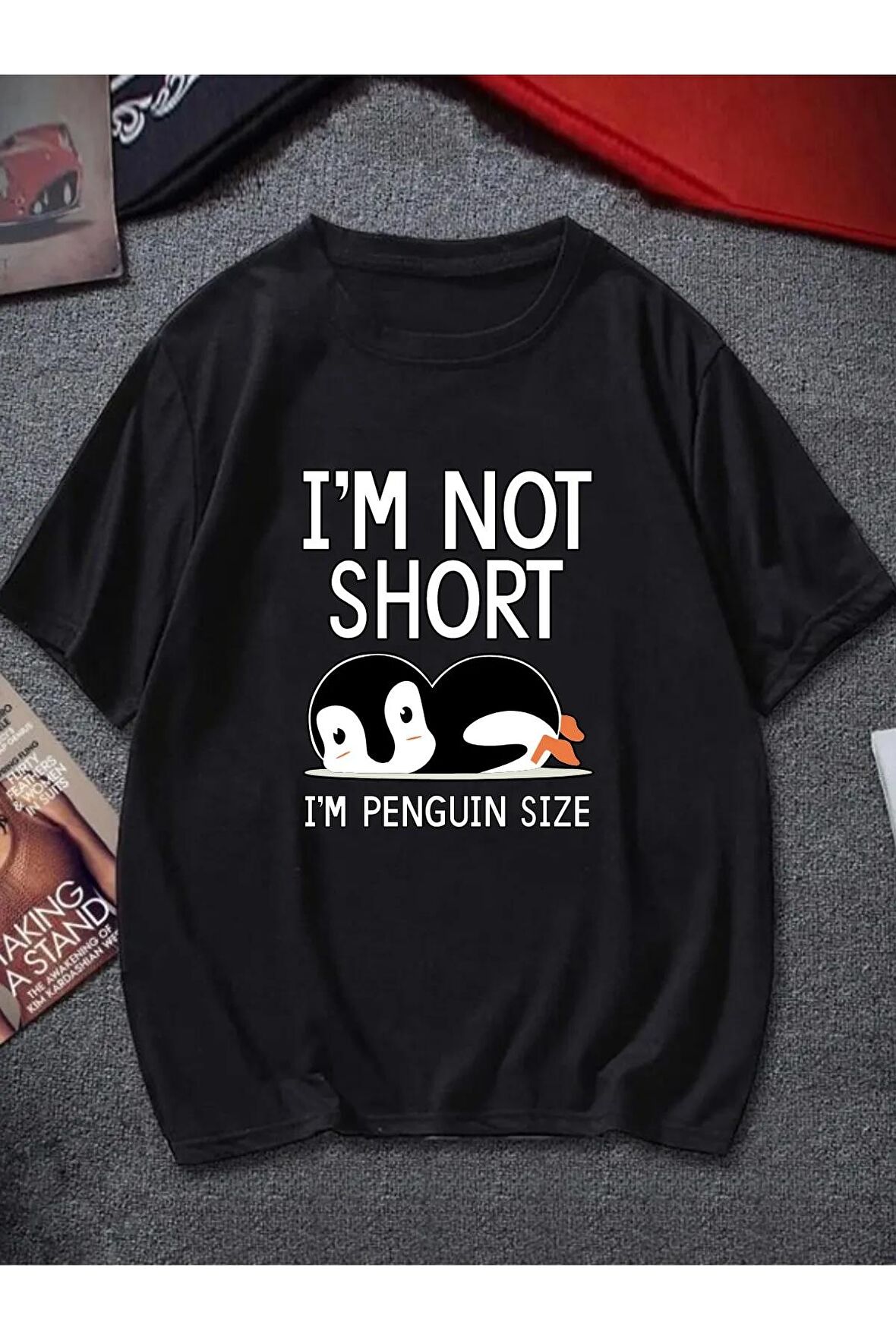 Unisex PENGUIN Baskılı Oversize Tshırt