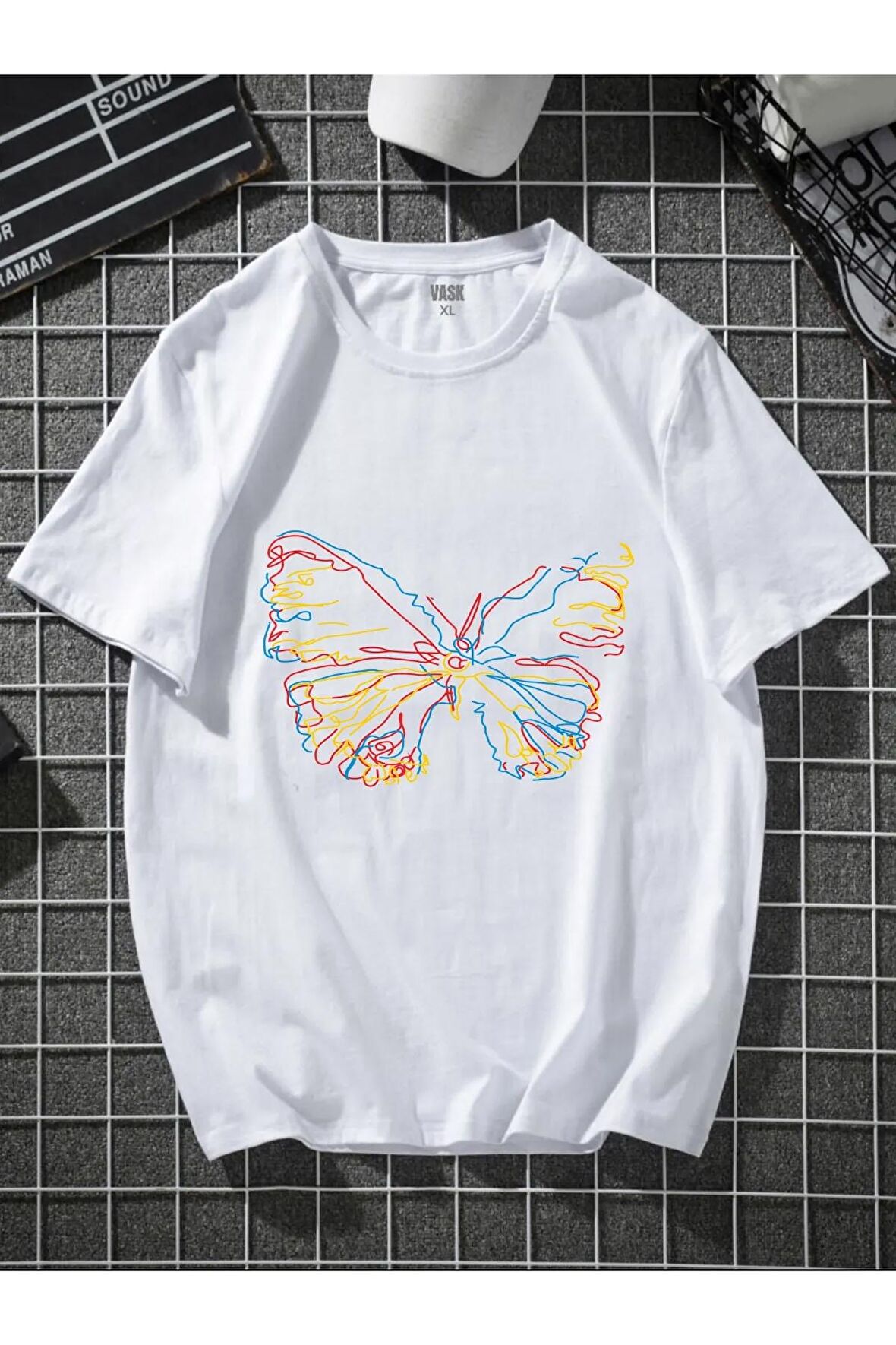 Renkli Kelebek Oversize Tshirt