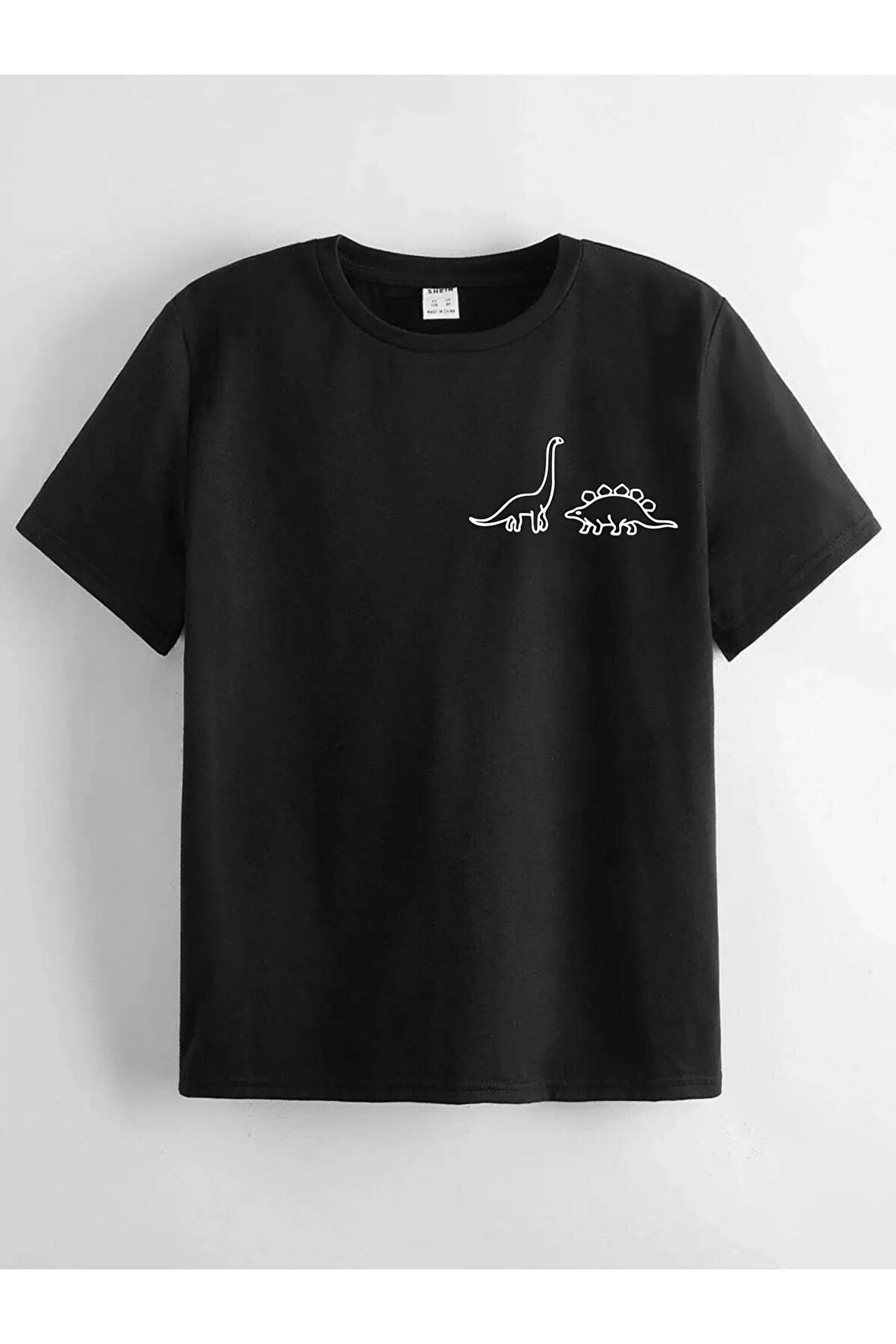 Unisex Rahat Kalıp Pamuklu Baskılı Çocuk T-shirt