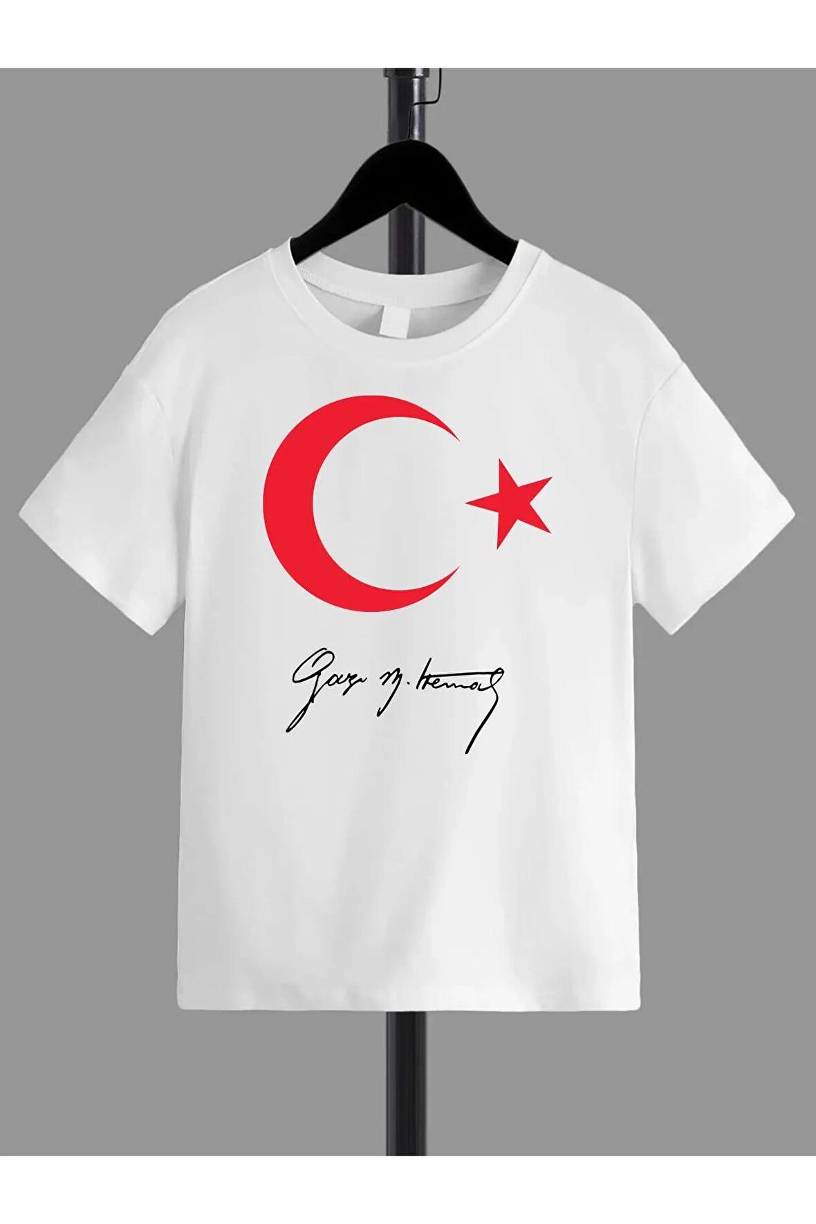 Unisex Rahat Kalıp Pamuklu Baskılı Çocuk T-shirt
