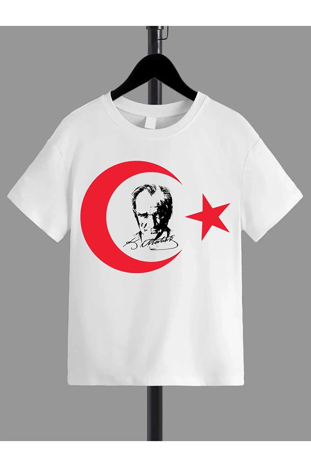 Unisex Çocuk Rahat Kalıp Pamuklu Baskılı T-shirt
