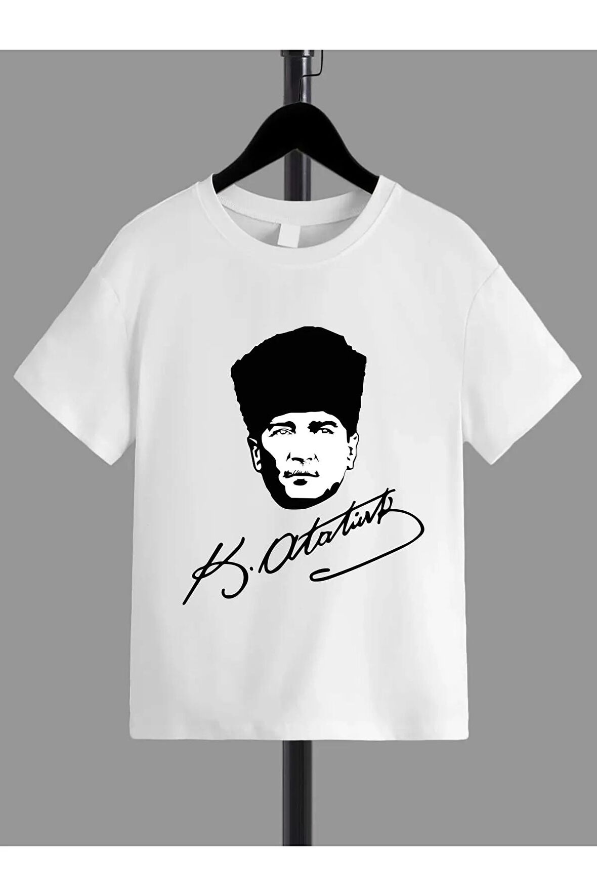 Unisex Rahat Kalıp Pamuklu Baskılı Çocuk T-shirt