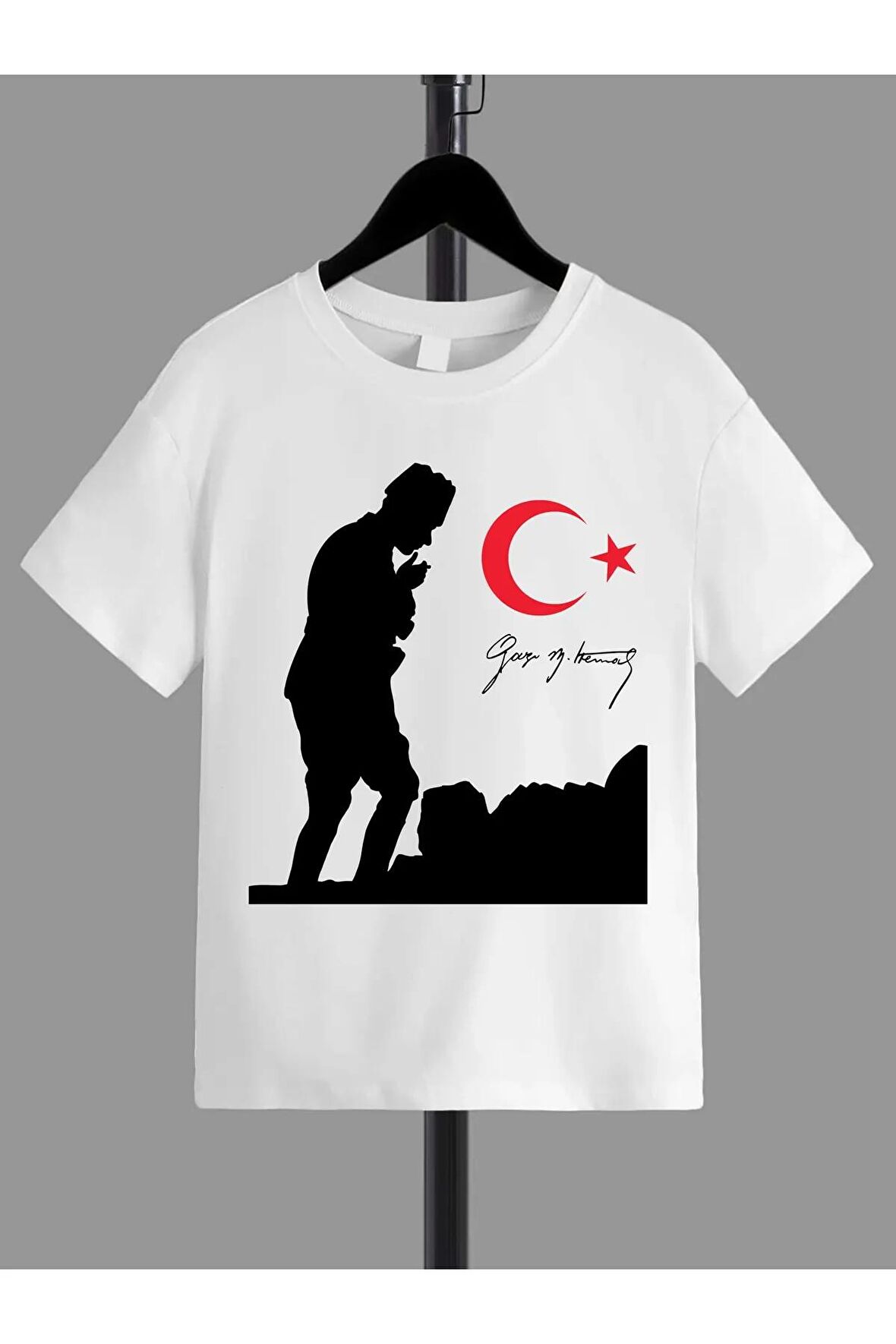 Unisex Rahat Kalıp Pamuklu Baskılı Çocuk T-shirt