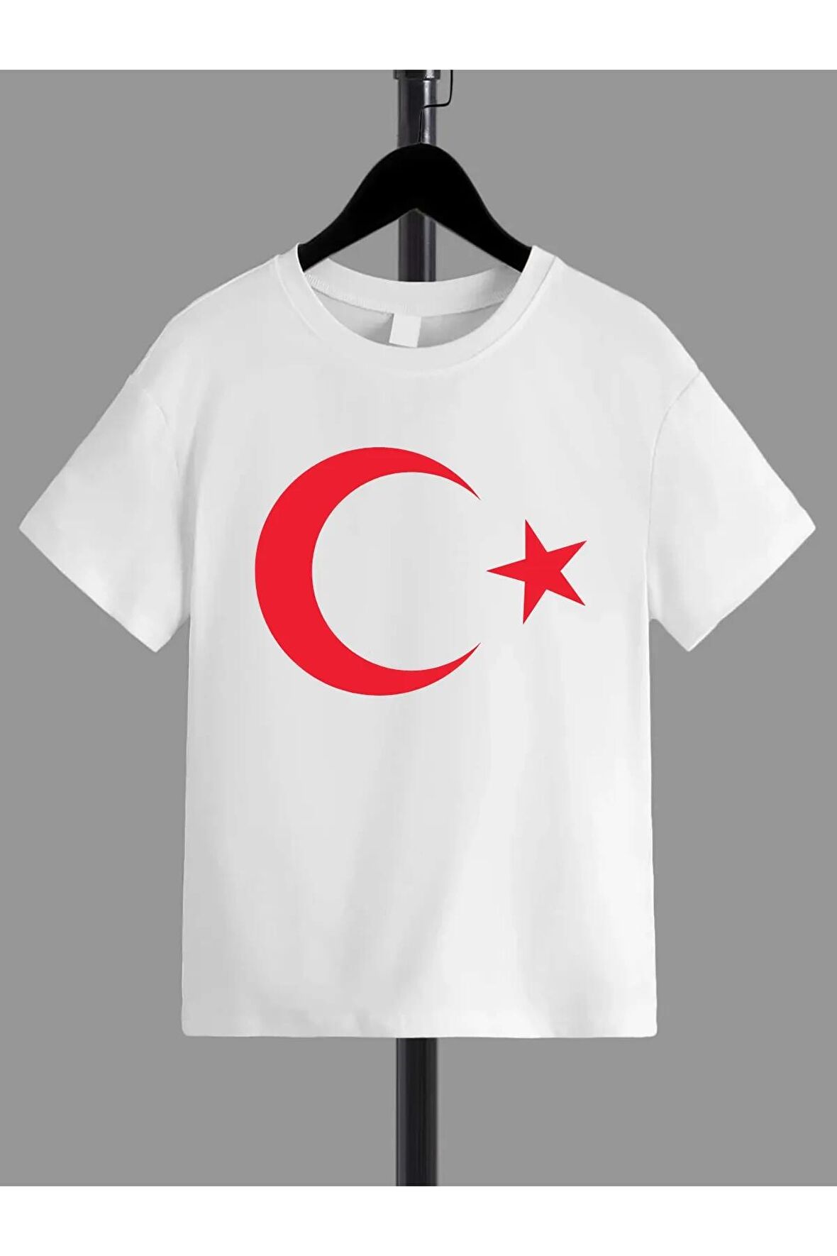 Unisex Rahat Kalıp Pamuklu Baskılı Çocuk T-shirt