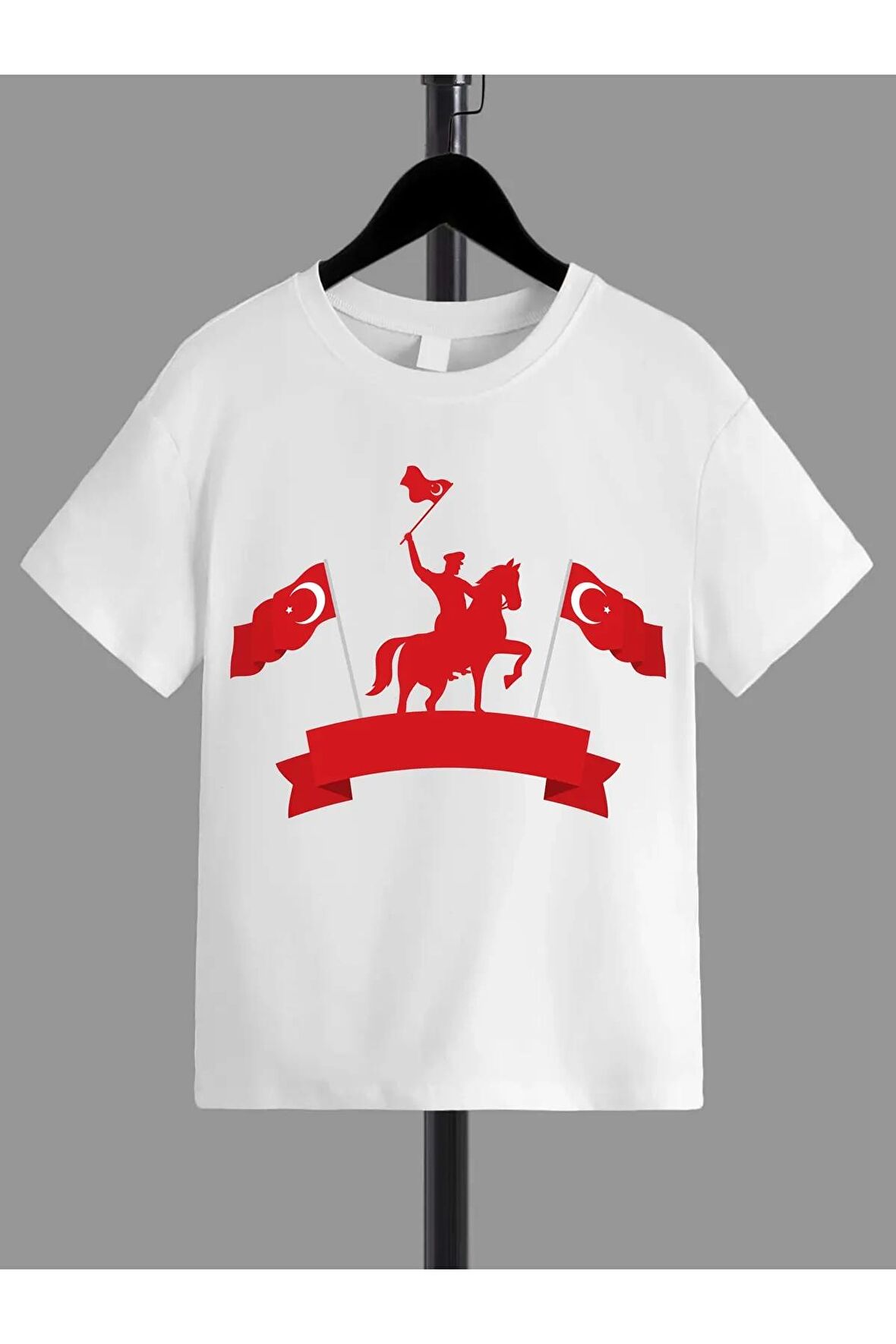 Unisex Rahat Kalıp Pamuklu Baskılı Çocuk T-shirt