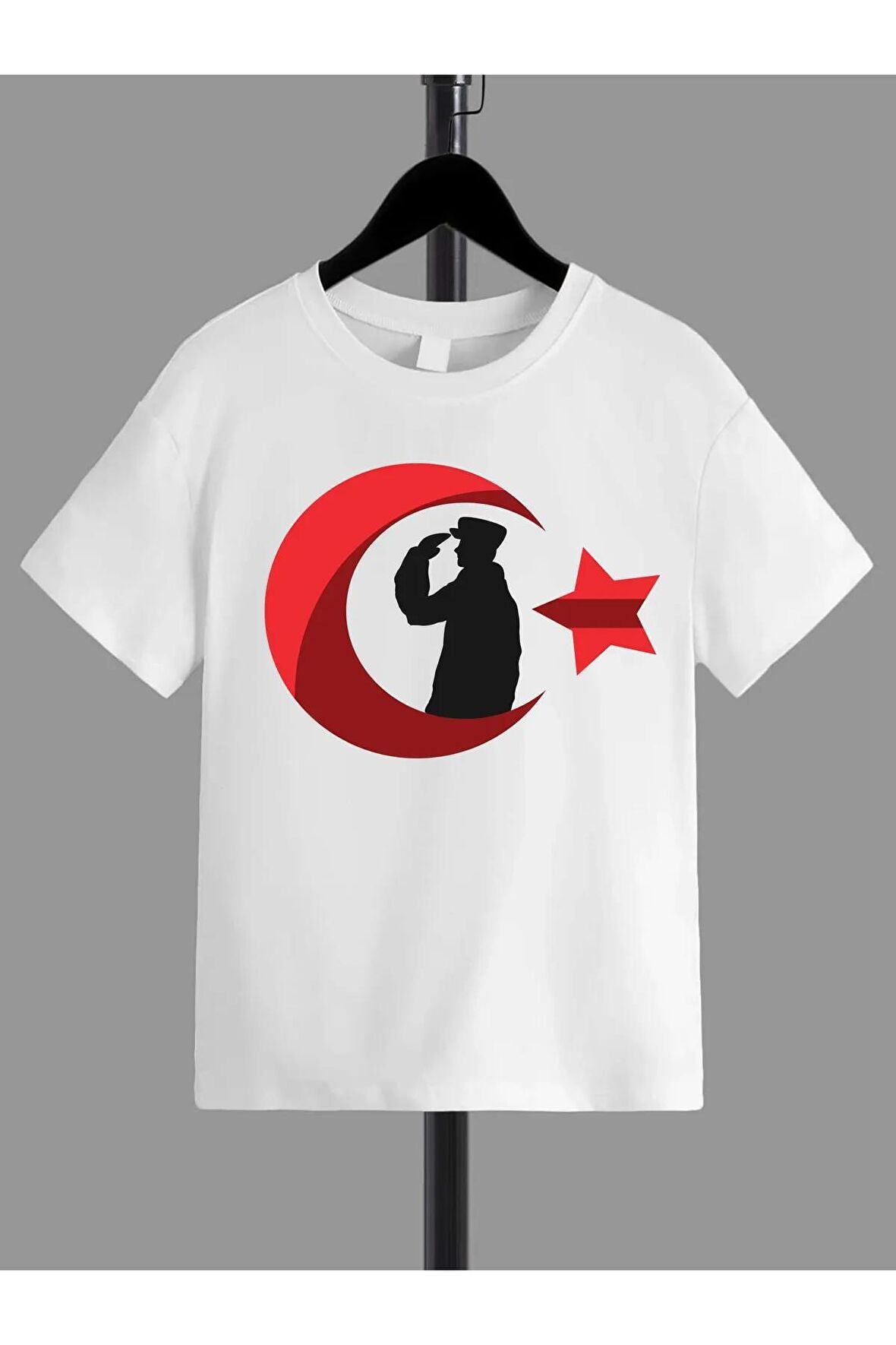 Unisex Rahat Kalıp Pamuklu Baskılı Çocuk T-shirt