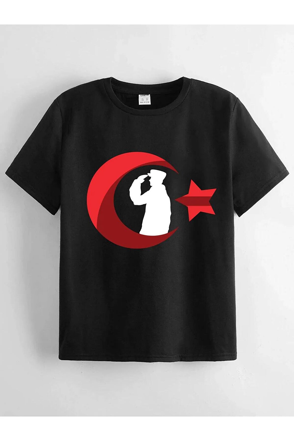 Unisex Rahat Kalıp Pamuklu Baskılı Çocuk T-shirt