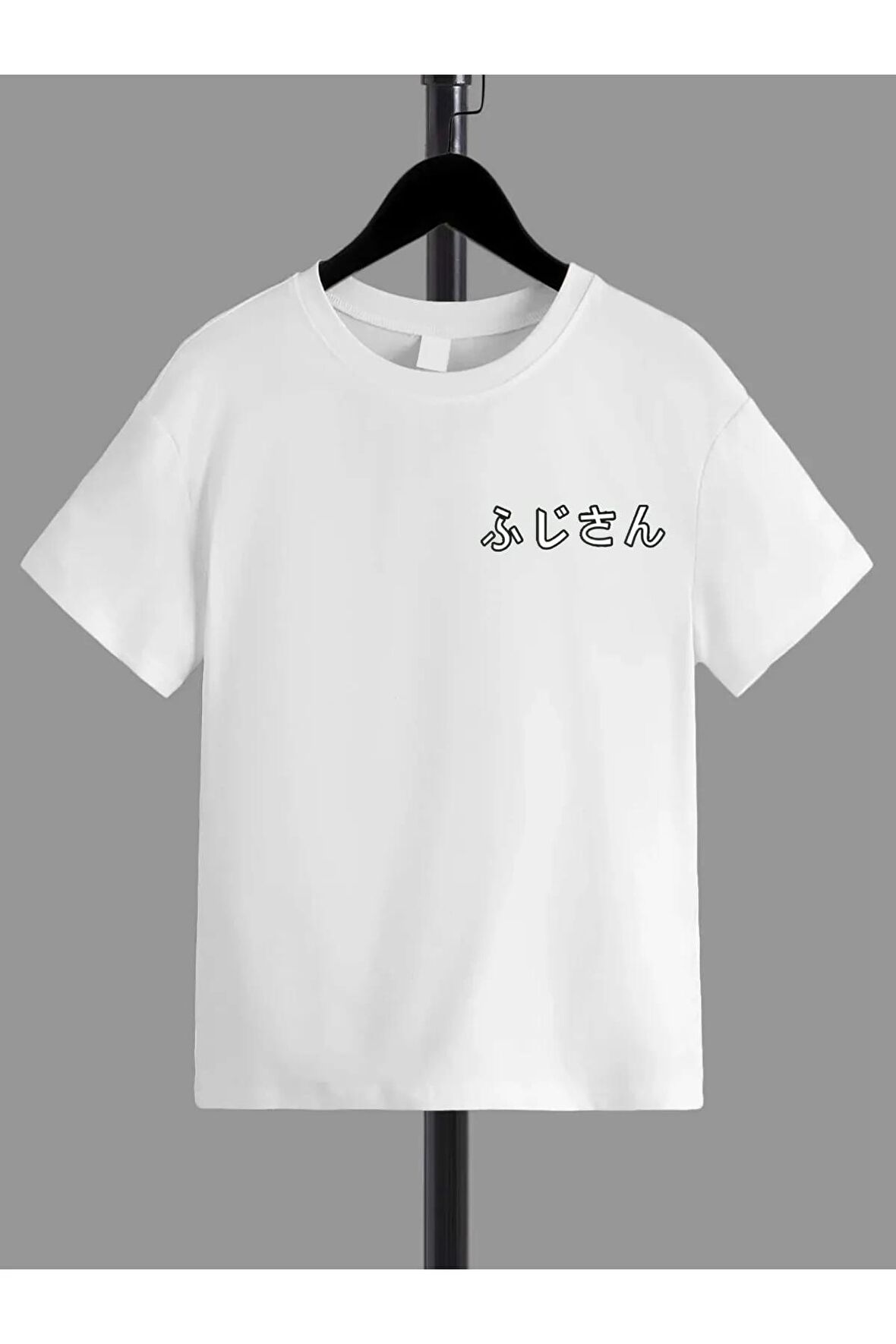 Ünisex Rahat Kalıp Pamuklu Baskılı Beyaz Çocuk T-shirt