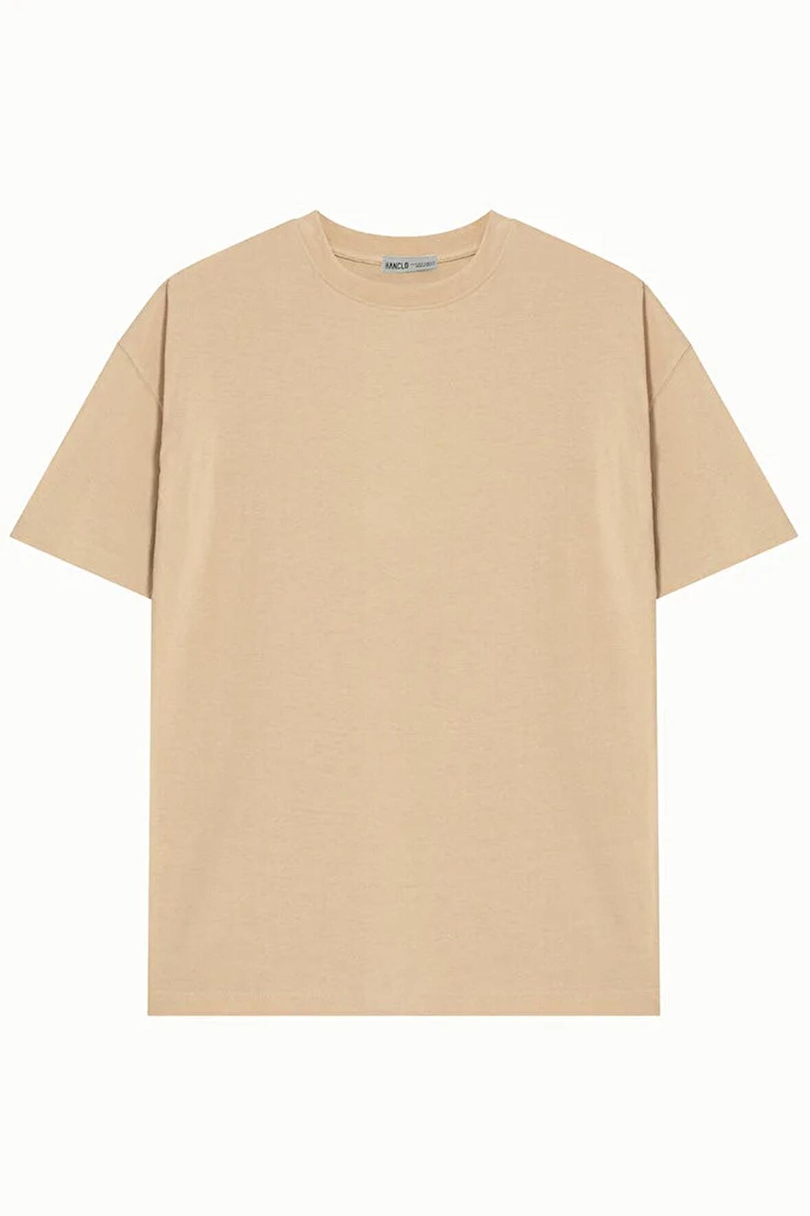 Unisex %100 Pamuk Basic Avrupa Kalıp/Oversize Fit Kesim Bisiklet Yaka Kısa Kollu T-Shirt