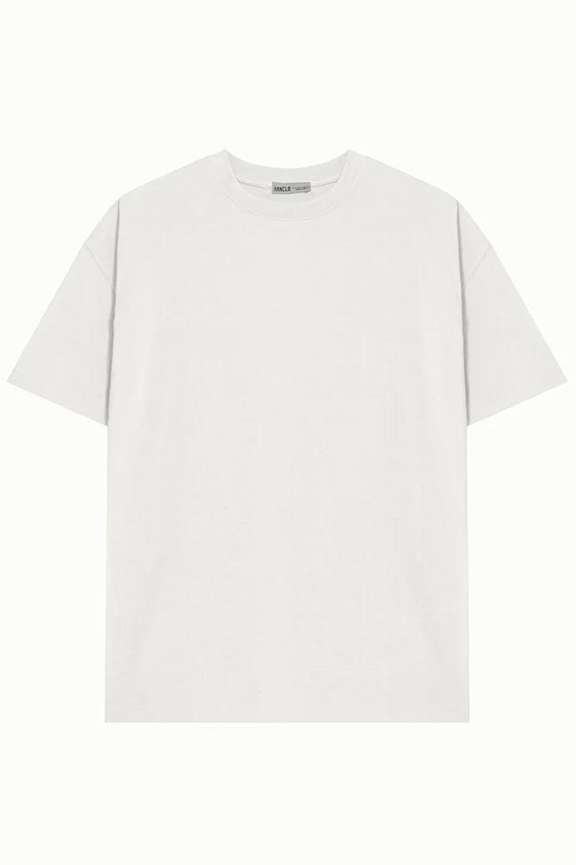 Unisex %100 Pamuk Basic Avrupa Kalıp/Oversize Fit Kesim Bisiklet Yaka Kısa Kollu T-Shirt