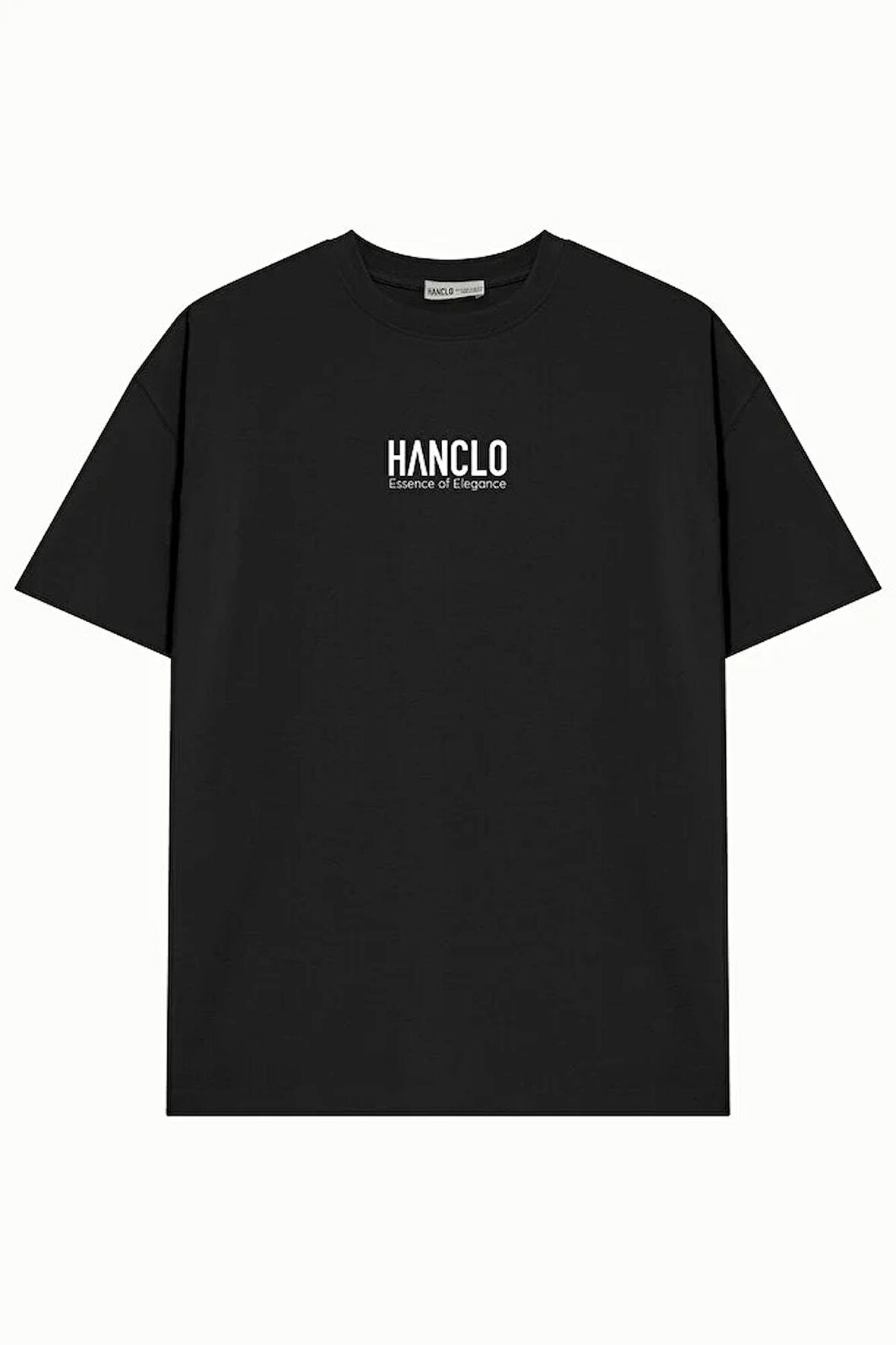 Ünisex HANCLO Baskılı Avrupa Kalıp/Oversize Fit Kesim Bisiklet Yaka Kısa Kollu T-Shirt