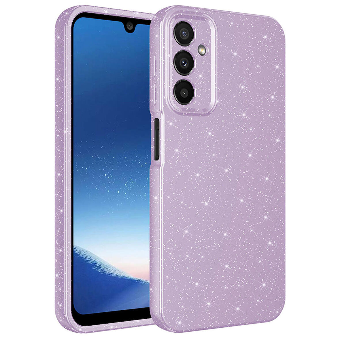 Gpack Samsung Galaxy A24 Kılıf Koton Simli Silikon Arka Kapak Kamera Korumalı