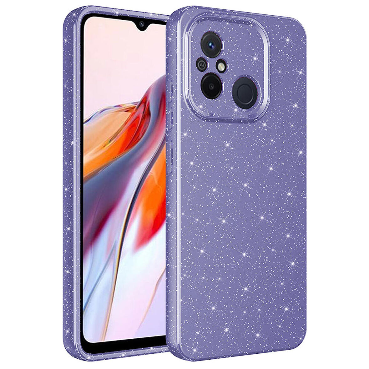 Gpack Xiaomi Poco C55 Kılıf Koton Simli Silikon Arka Kapak Kamera Korumalı