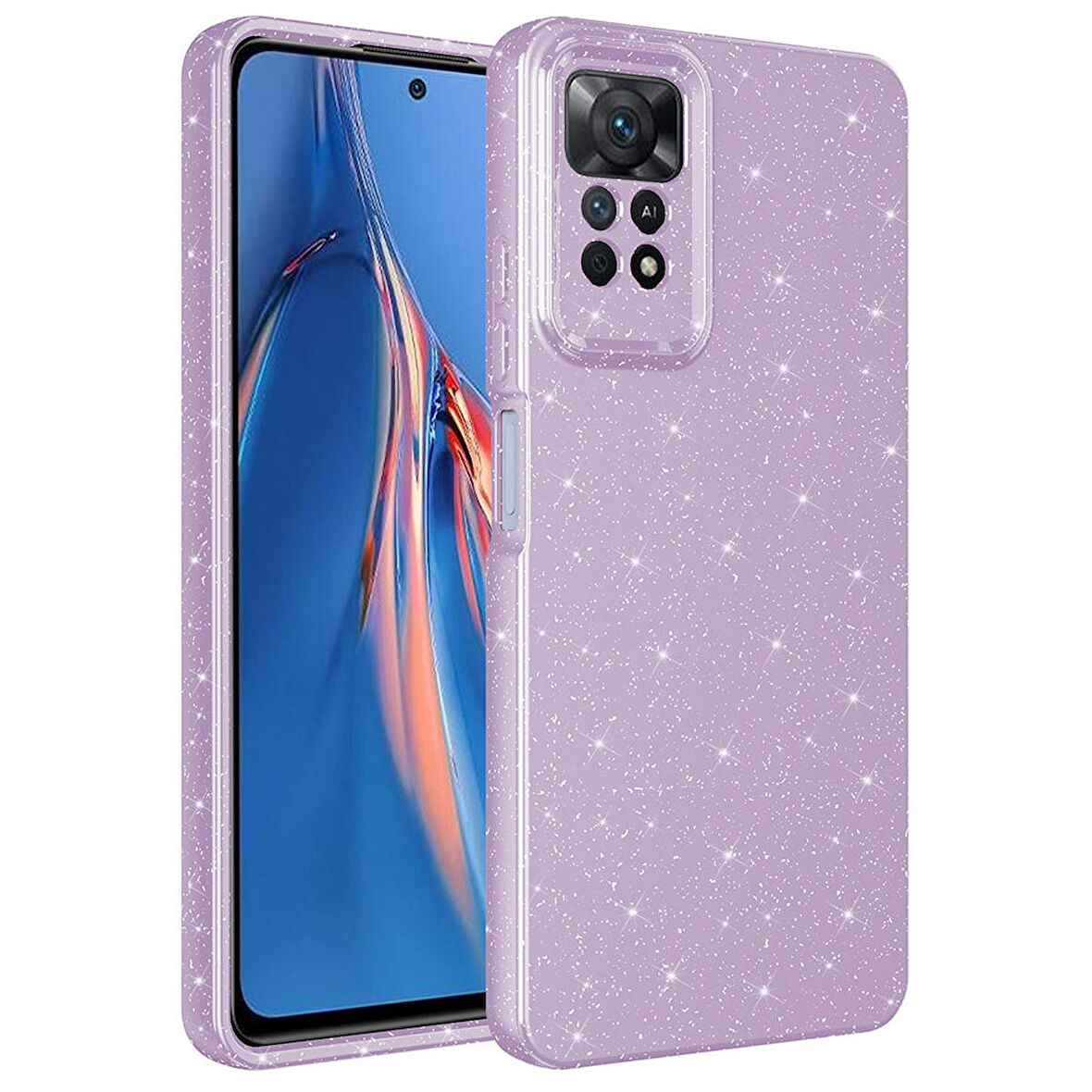 Gpack Xiaomi Redmi Note 12 Pro 4G Kılıf Koton Simli Silikon Arka Kapak Kamera Korumalı