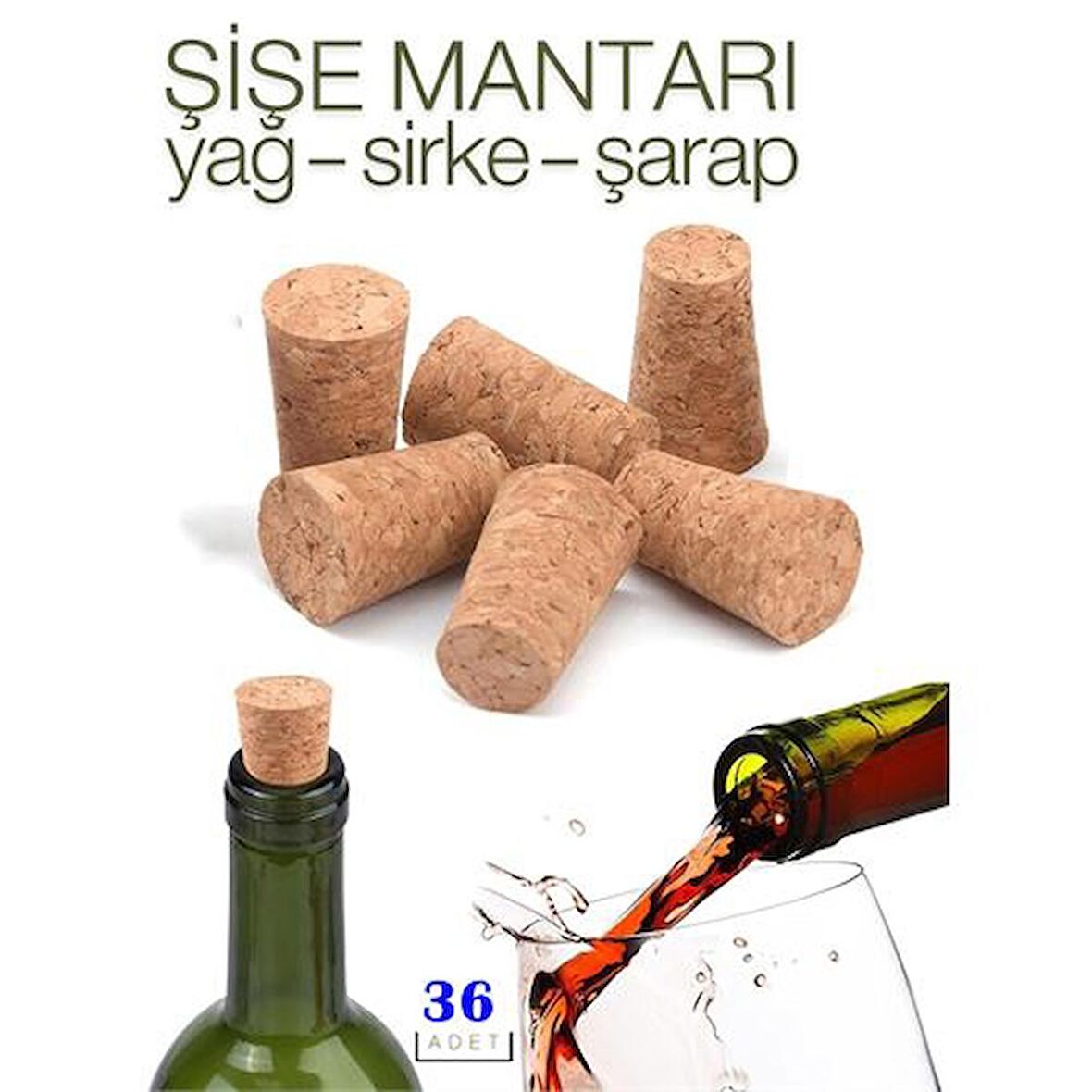 20+16 ADET Şişe Mantarı  