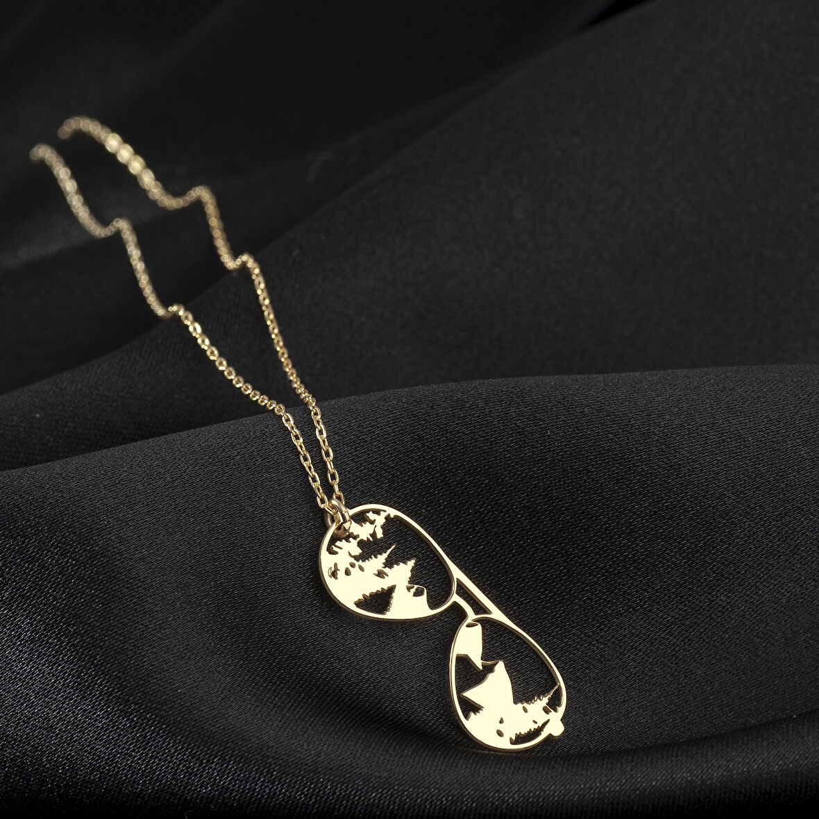 925 Ayar Gümüş Gözlük Kolye Özel Tasarım