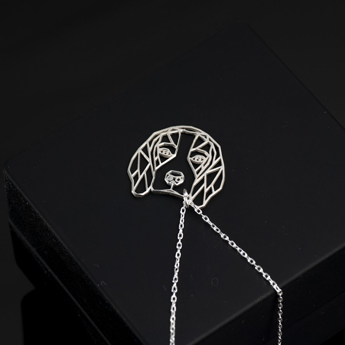 925 Ayar Gümüş Yaşlı Golden Köpek Kolye Özel Tasarım