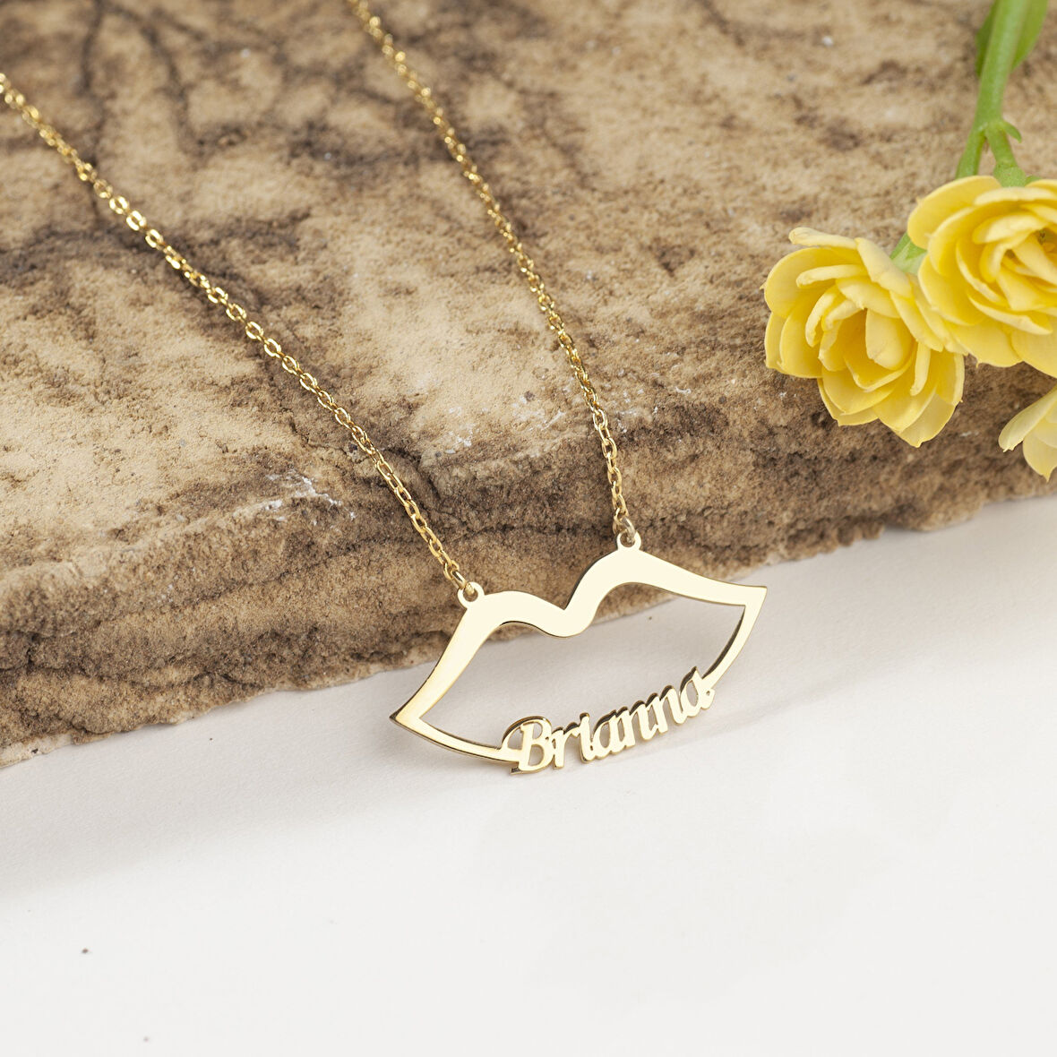 925 Ayar Gümüş Dudak Kolye Özel Tasarım