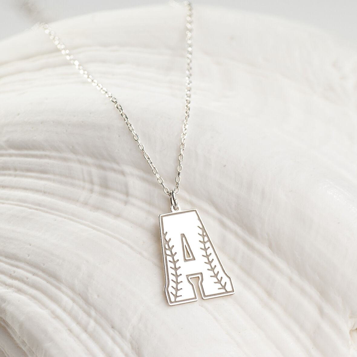 925 Ayar Gümüş Beyzbol Topu Harf Kolye Özel Tasarım