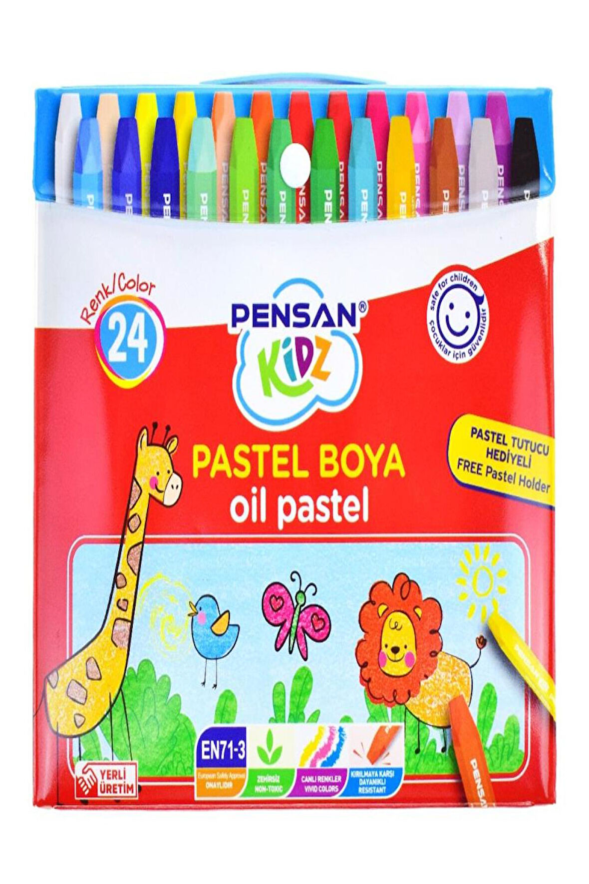 Kidz Çantalı Pastel Boya 24 Renk