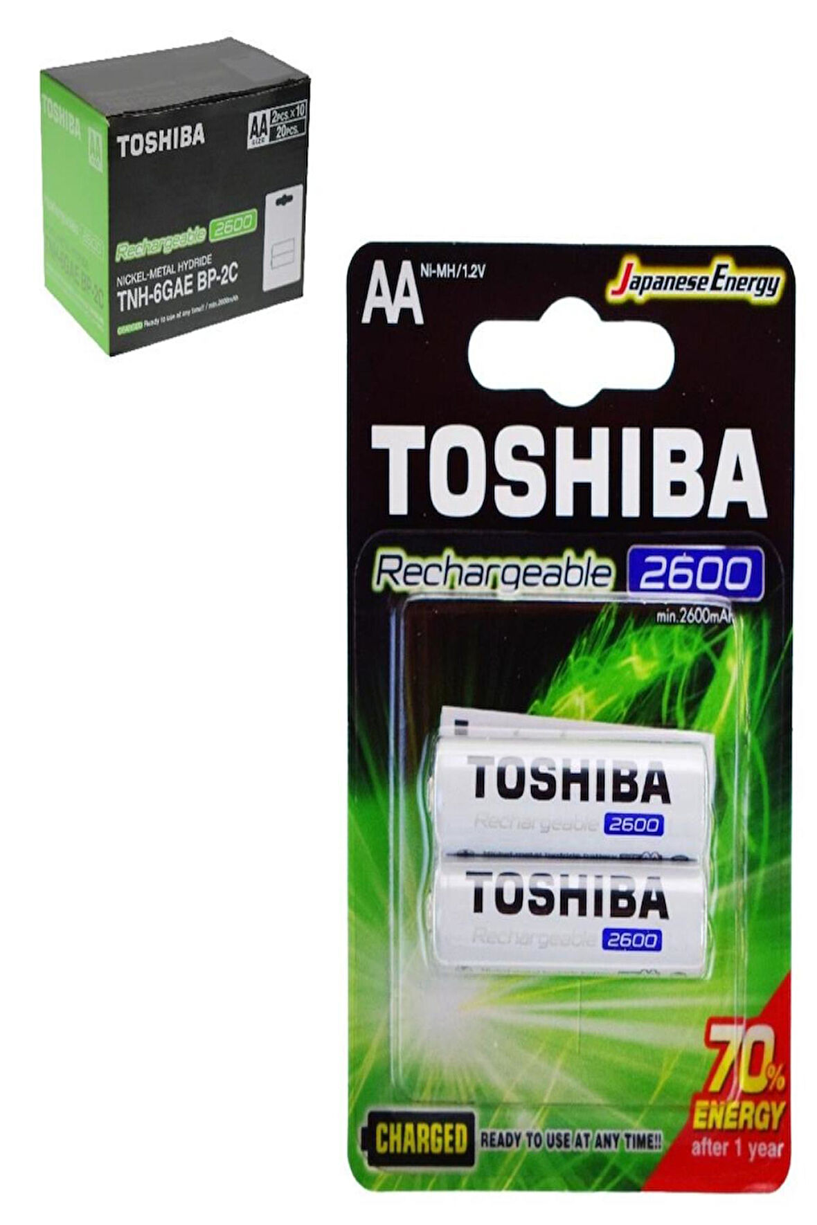 Toshıba 2li Şarjlı Kalem Pil 2600mah