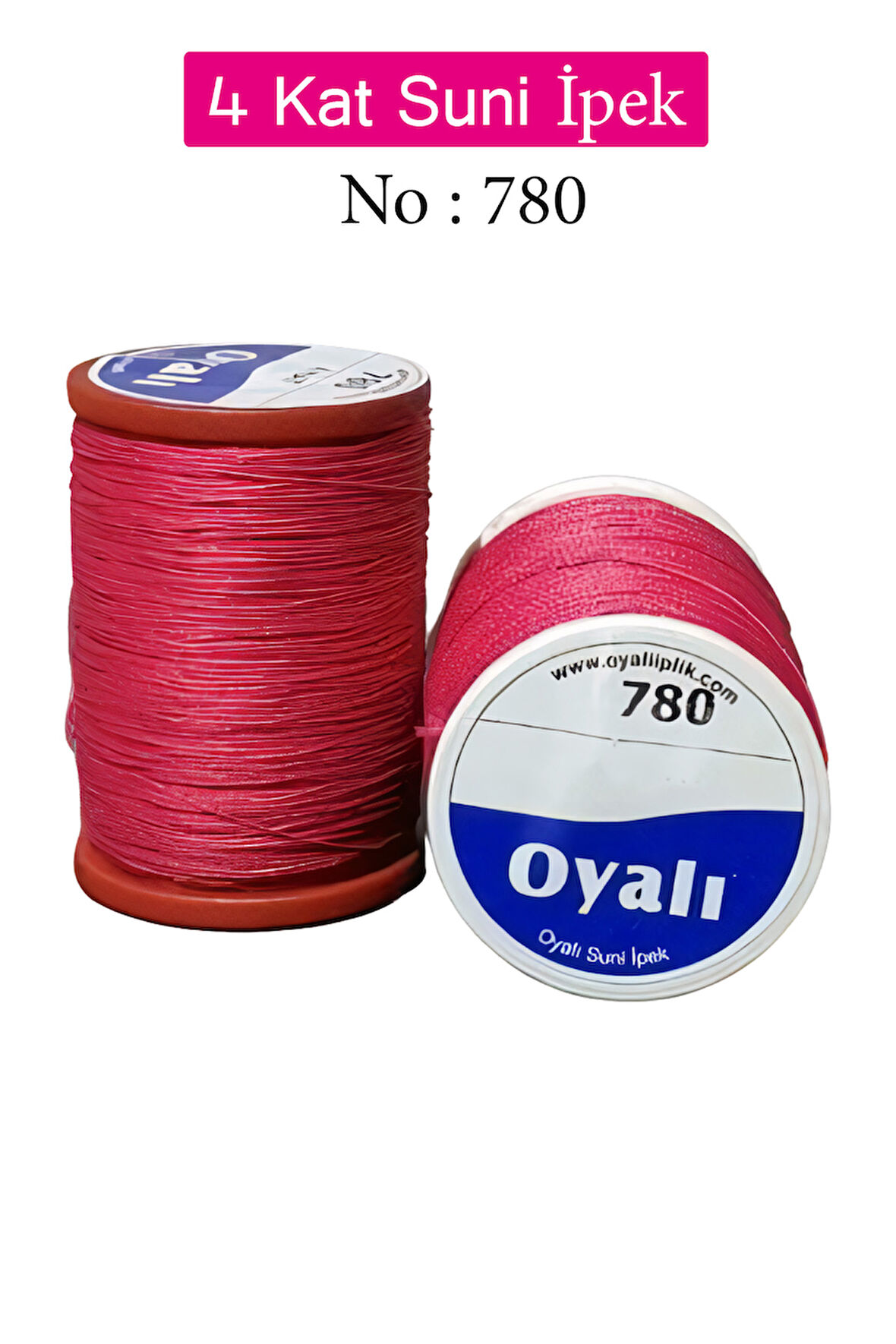 Oyalı 4 Kat Suni İpek İplik İğne Oyası Boncuk İpi Tığ Oyası No:780