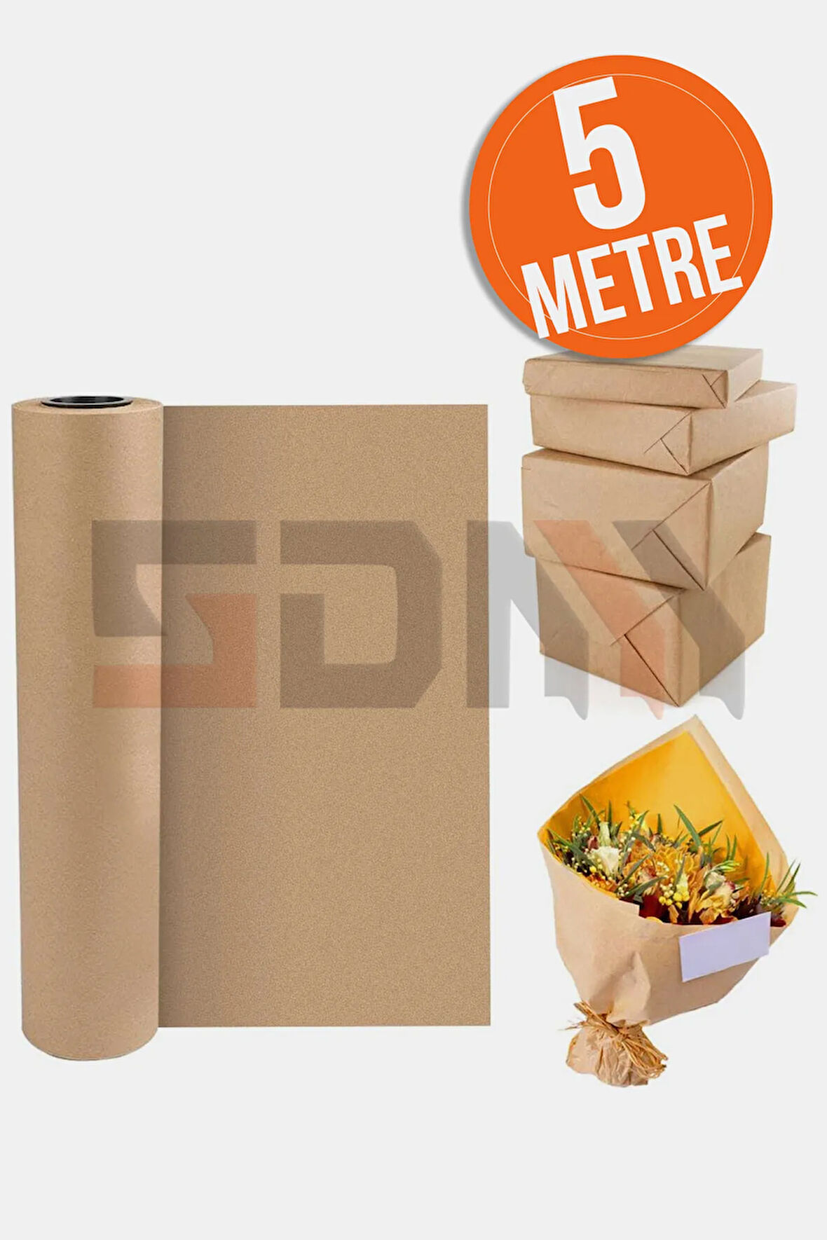 Kraft Kağıt 30cm x 5 Metre Rulo: Ambalaj, Çeyiz Paketleme, Hediye Kağıdı, Çiçek Sarma Kağıdı