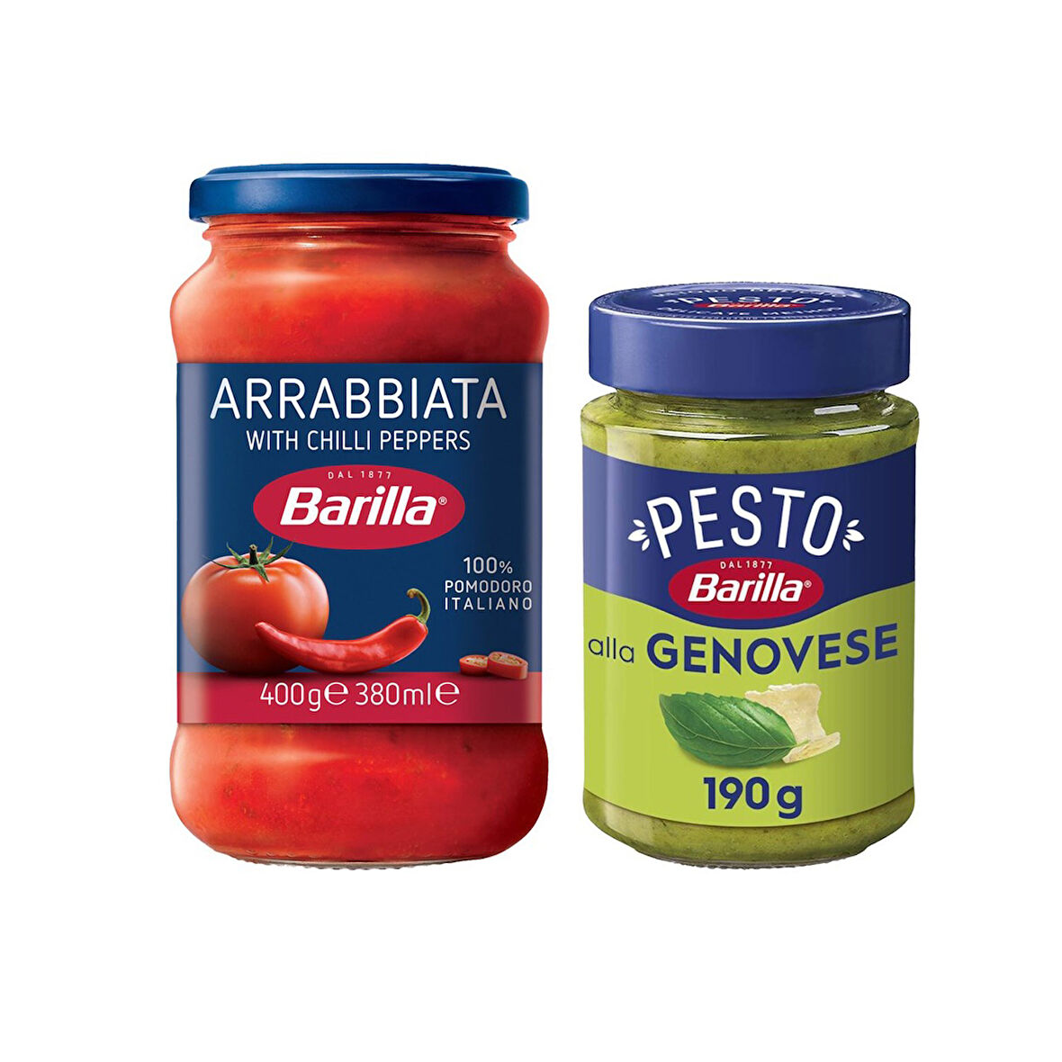 Barilla Pesto 190 gr ve Arrabiatta 400 gr Makarna Sosu 2 li Paket