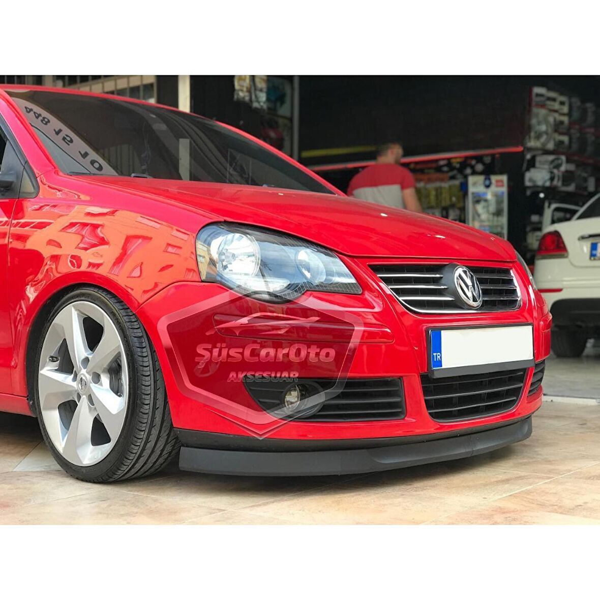 Vw Polo Mk4 - 4.5 2002-2008 Uyumlu Üniversal Astra H lip Esnek Ön Lip 2 Parça Tampon Altı Dil Karlık Ön Ek