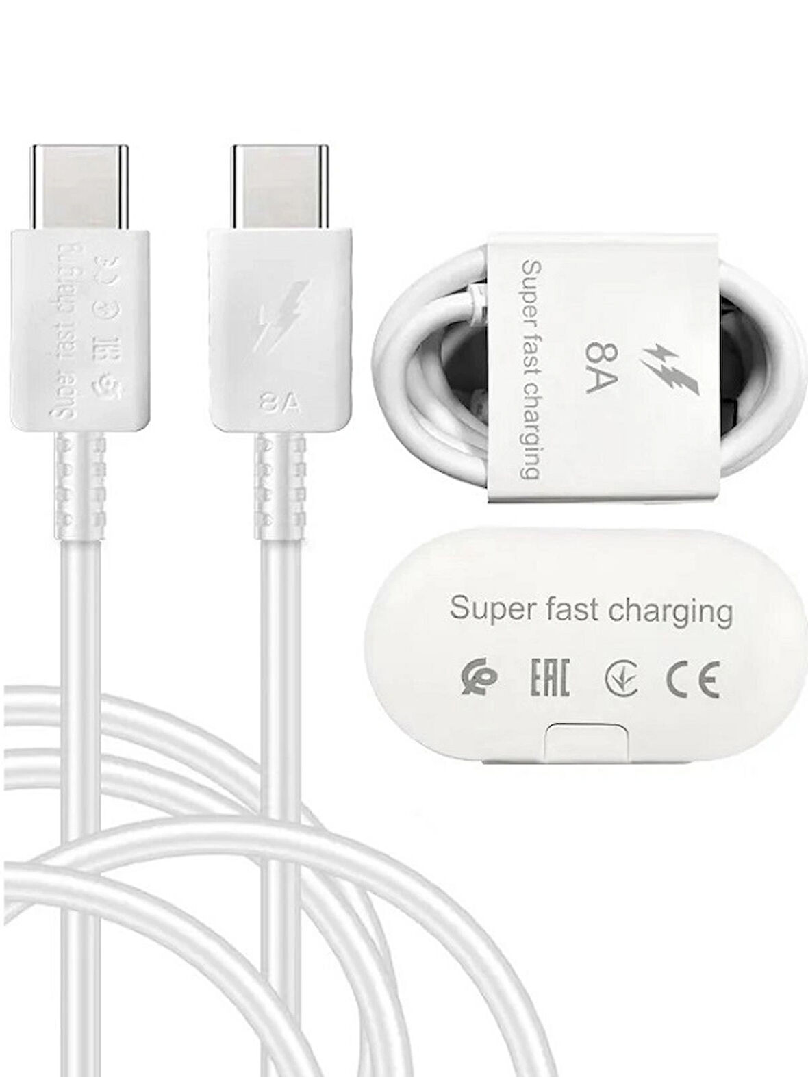 Samsung Uyumlu 8 Amper Hızlı Şarj Kablosu S22 Ultra S22 Plus S22 Type-c to Typce-c Kablo