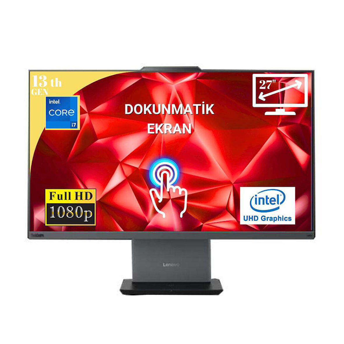 Lenovo Thinkcentre Neo 50A I7 13620H 32GB 2TB M.2 SSD 12SA0013TR ATL11 27" Dokunmatik Ekran Fdos All In One Bilgisayar